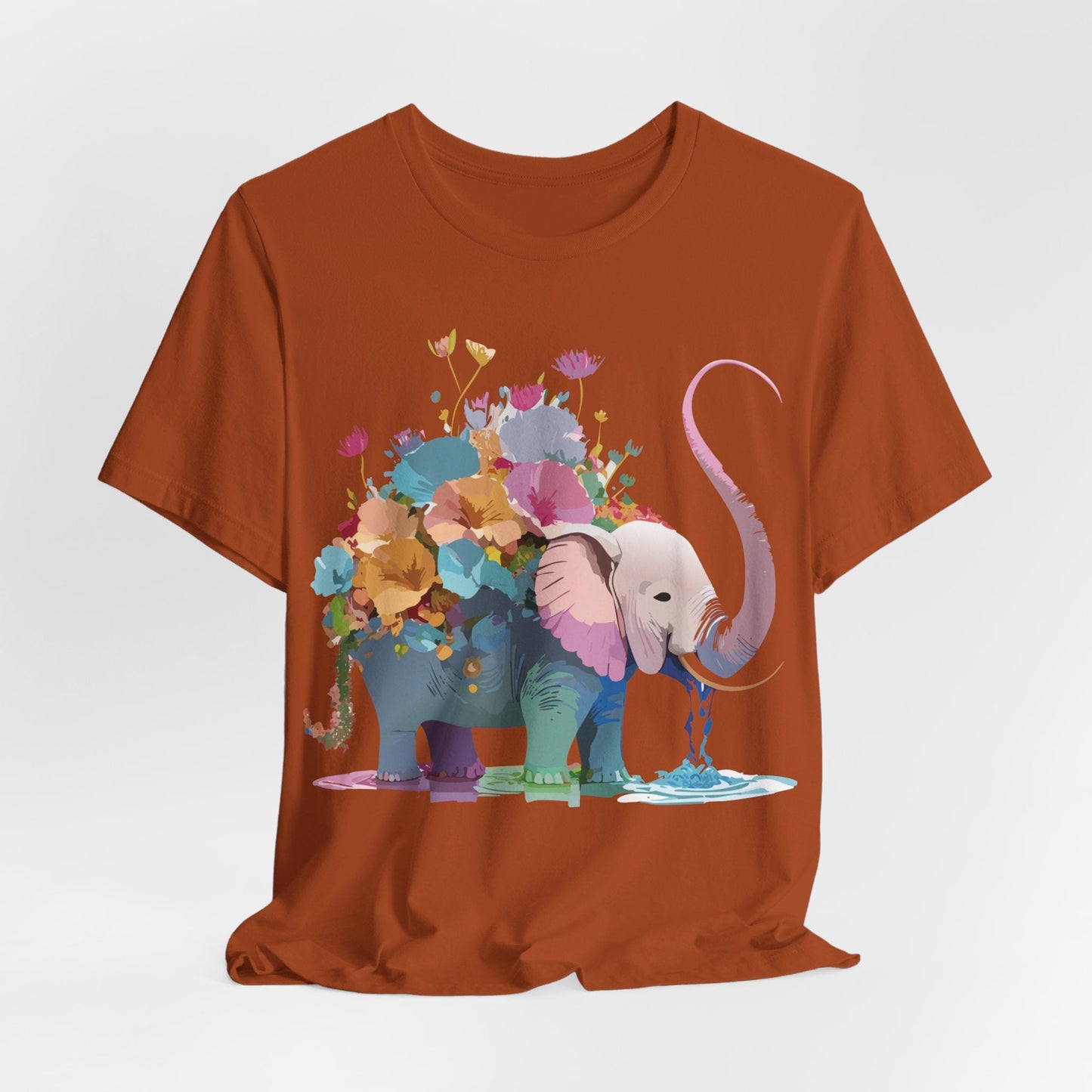 Elephant Graphic Unisex 100 Cotton Jersey Vintage Art Design Tee 12