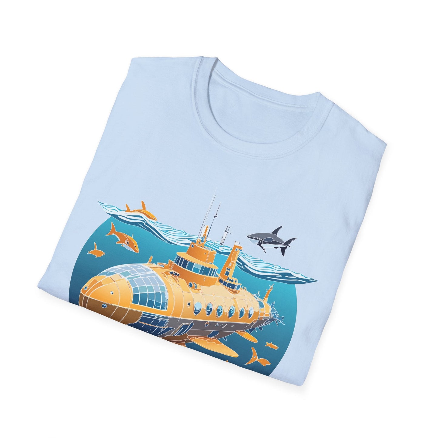 Ocean Themed Unisex Softstyle T Shirt 100 Percent Ring Spun Cotton U Boat Design Tee Everyday