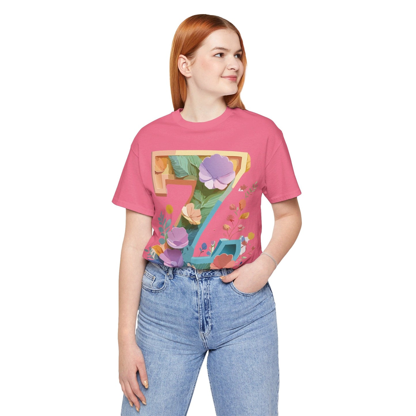 Unisex Letter Z Graphic Tee Premium by Adelpha Vintage Inspired Art Short Sleeve Shirt