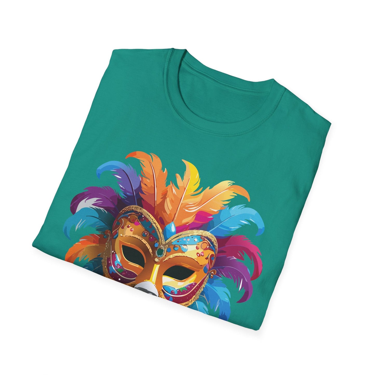 Mask Tee Shirt Unisex Masquerade Design Art Graphic Gildan Softstyle 64000 Cotton Tee