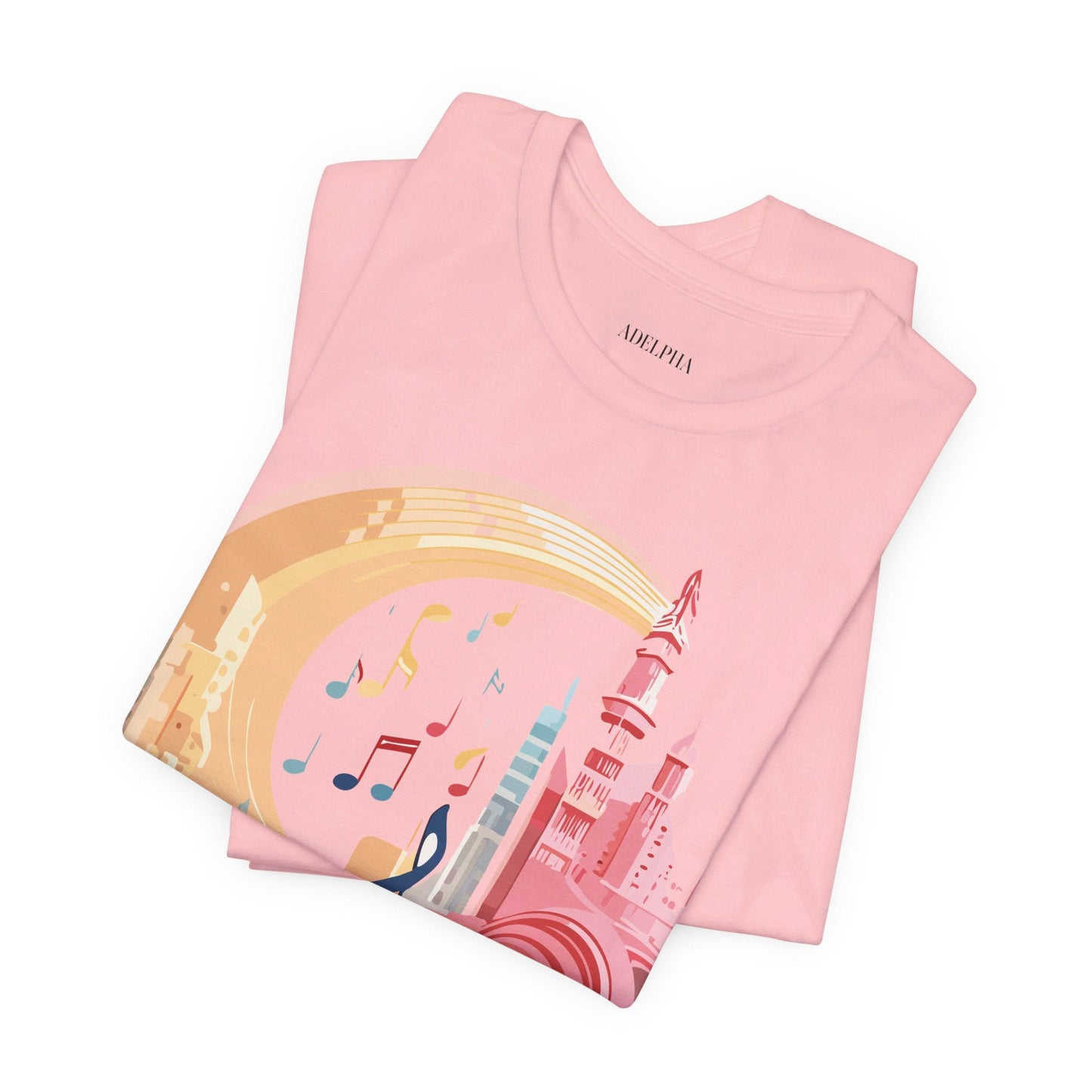 Music Graphic T Shirt Unisex Jersey Short Sleeve Art Design by Adelpha Vintage Inspired Tee