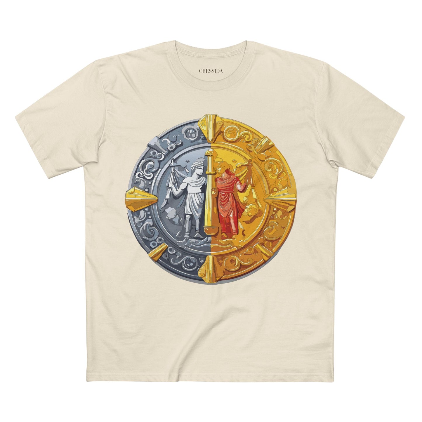 Antique Gold Coin Graphic Design T-Shirt Unisex 100 Cotton With Golden Print Artwork Tee 17