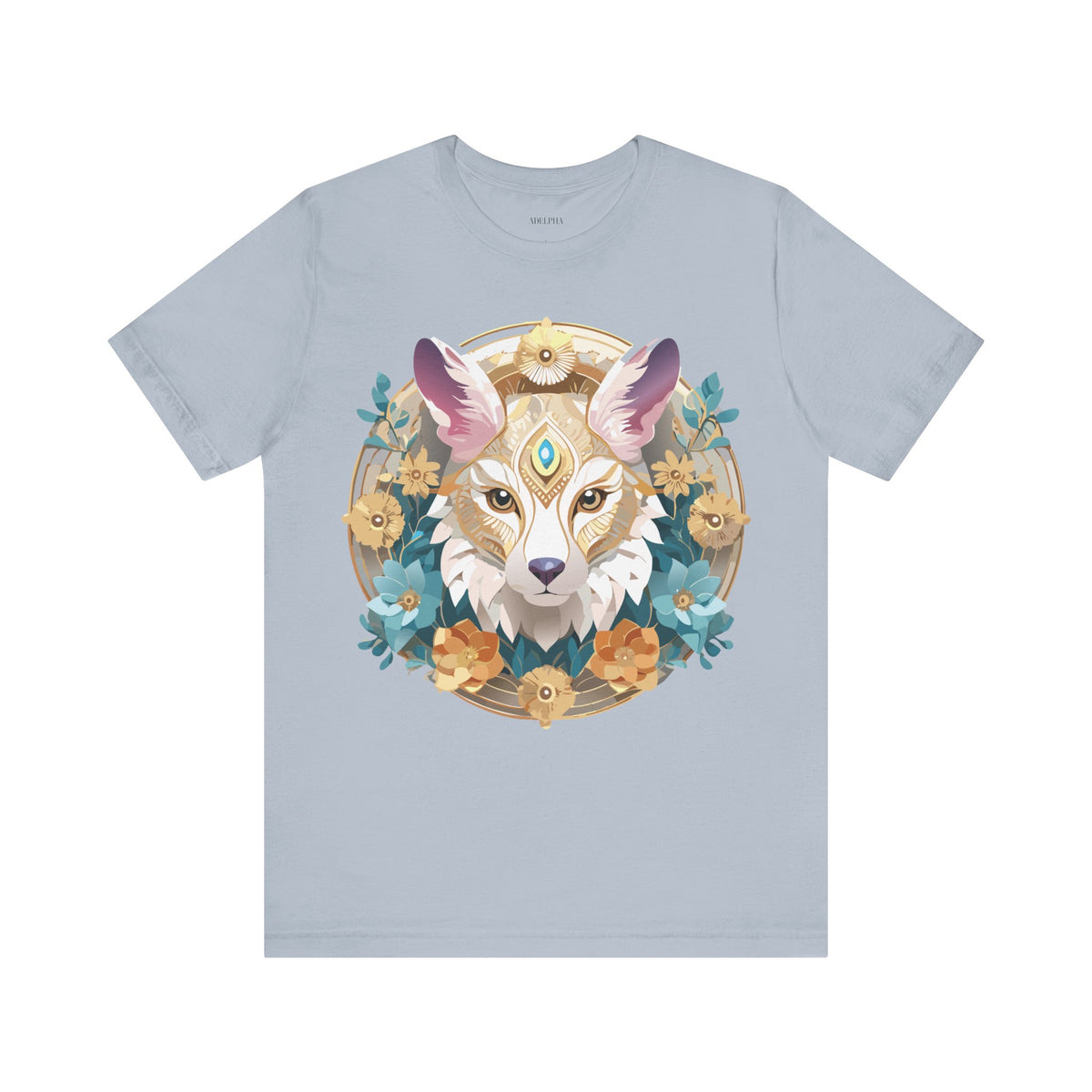 Medallion Graphic Unisex Cotton Bella+Canvas Tee with Art Design d30