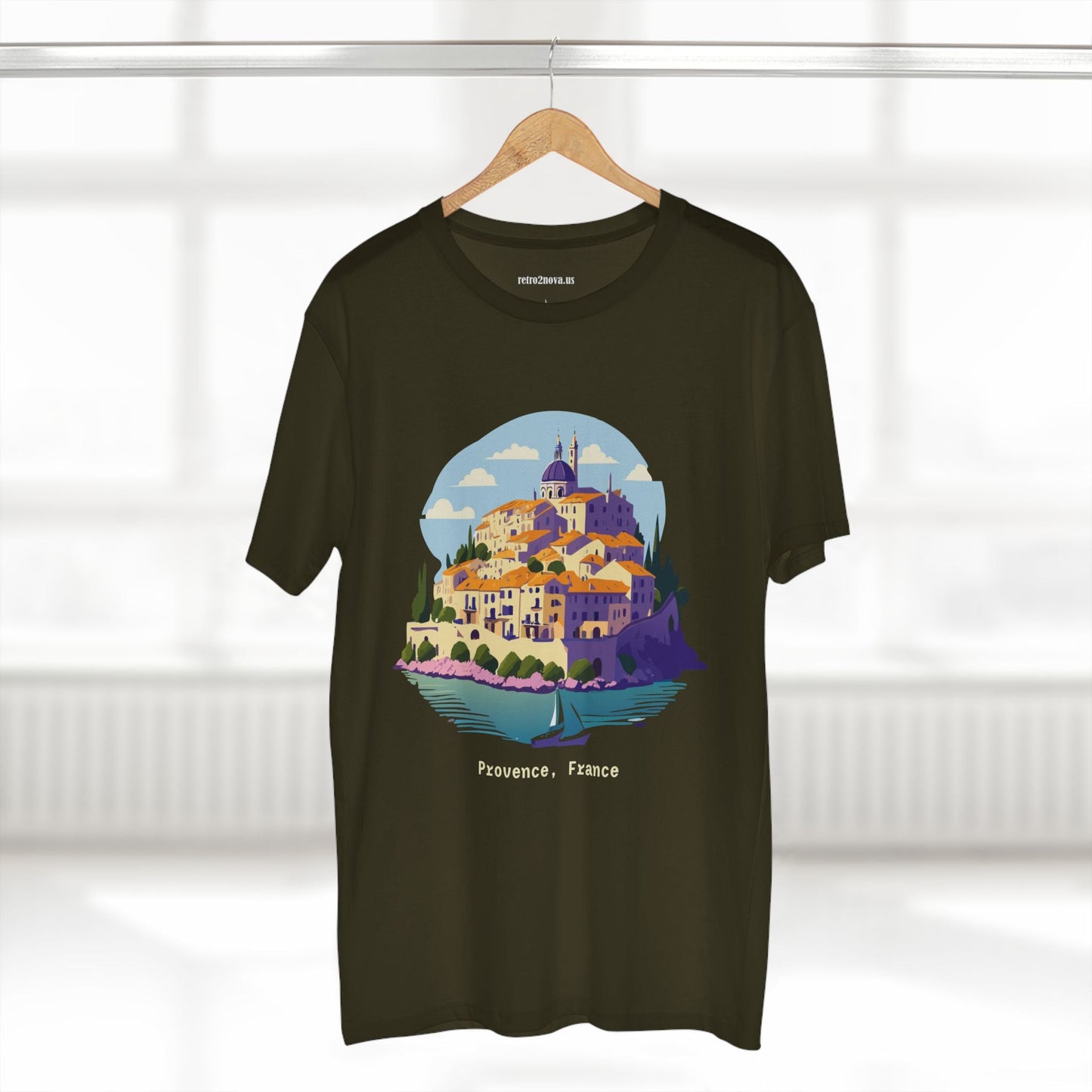 Travel Shirt Provence Tourist Unisex Premium Cotton Tee With Original Art Design Retro2Nova