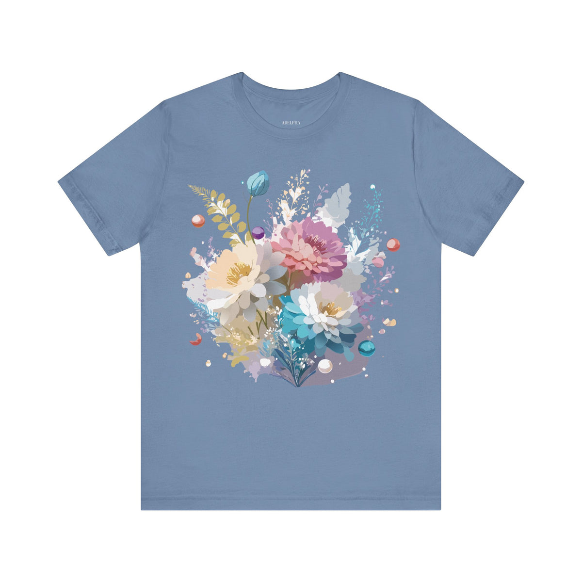 Floral Graphic Tee Shirt - Bella+Canvas Unisex 100 Cotton 7