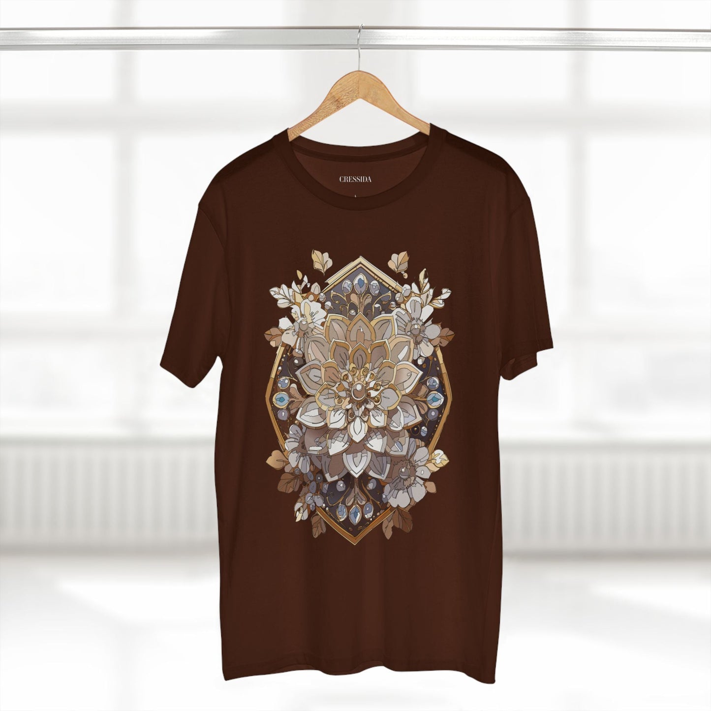 Floral Graphic T-Shirt Unisex 100 Cotton Art Design with Antique Flowers Tee 15