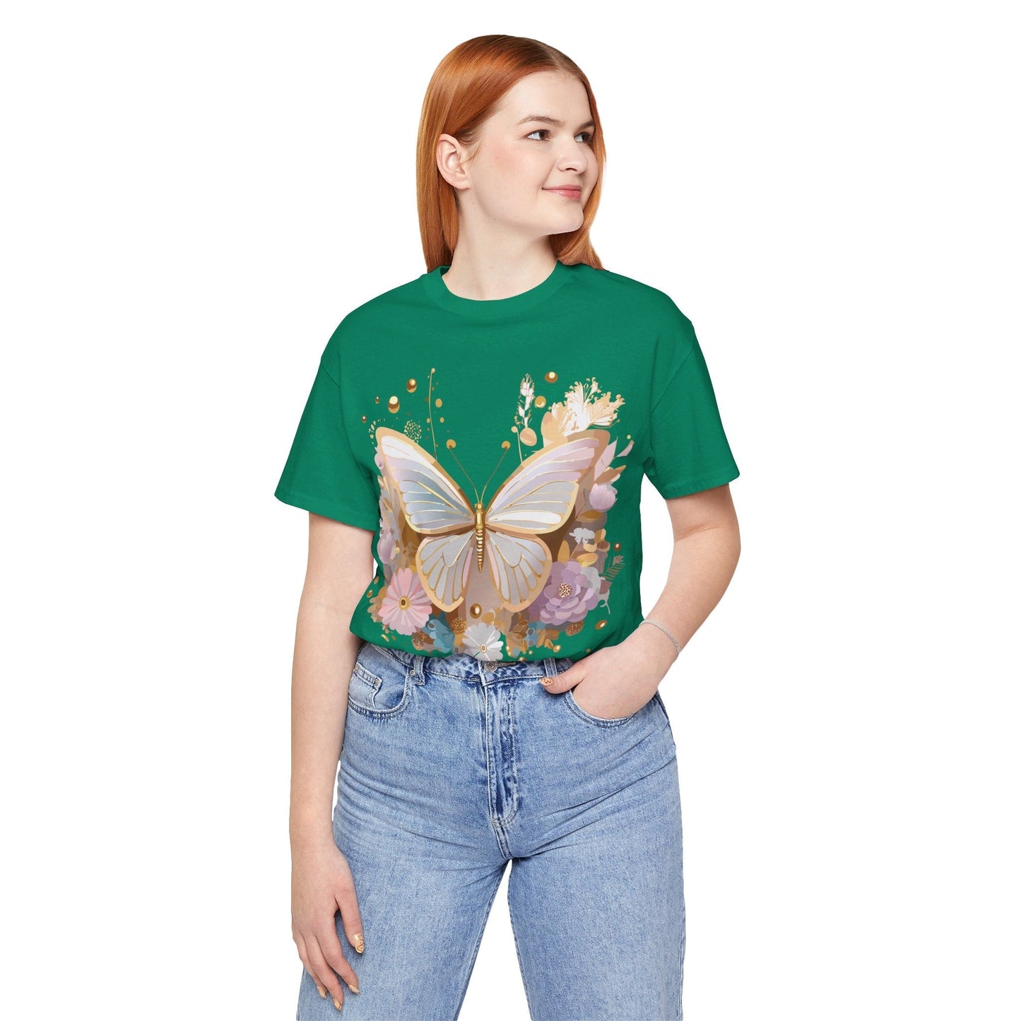 Unisex Graphic Tee With Adelpha Artwork Vintage Butterfly Inspired Art Design Tee