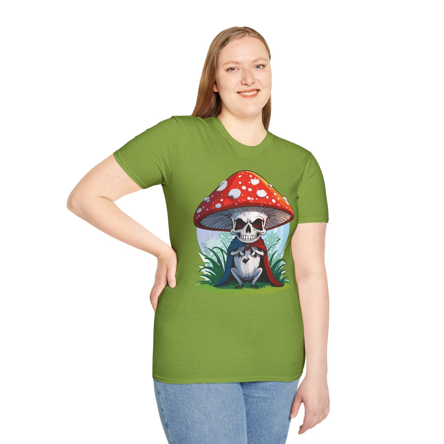 Mashroom Tee Shirt Unisex Gildan Softstyle Short Sleeve Cotton Tee With Funny Mashroom Graphic