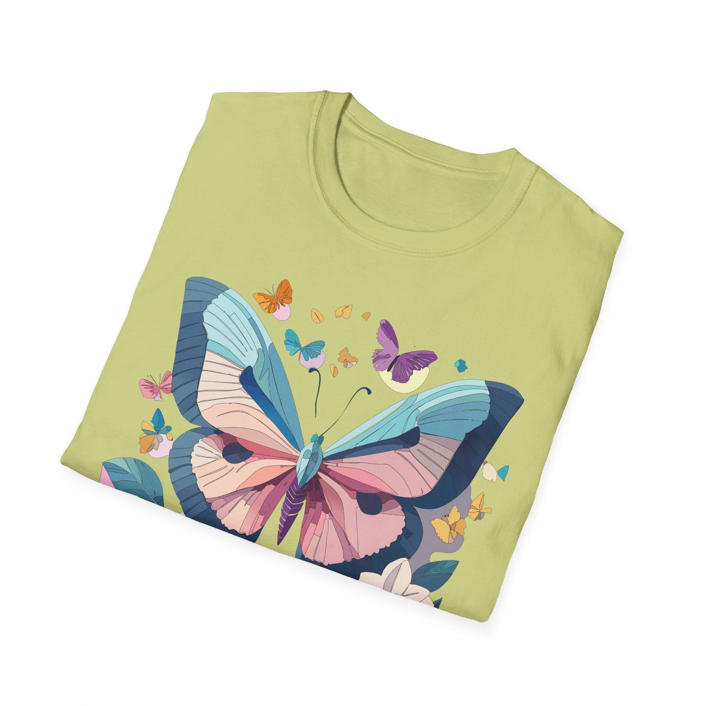 Butterfly Shirt Unisex T Shirt Softstyle Gildan 64000 Ring Spun Cotton Monarch Design