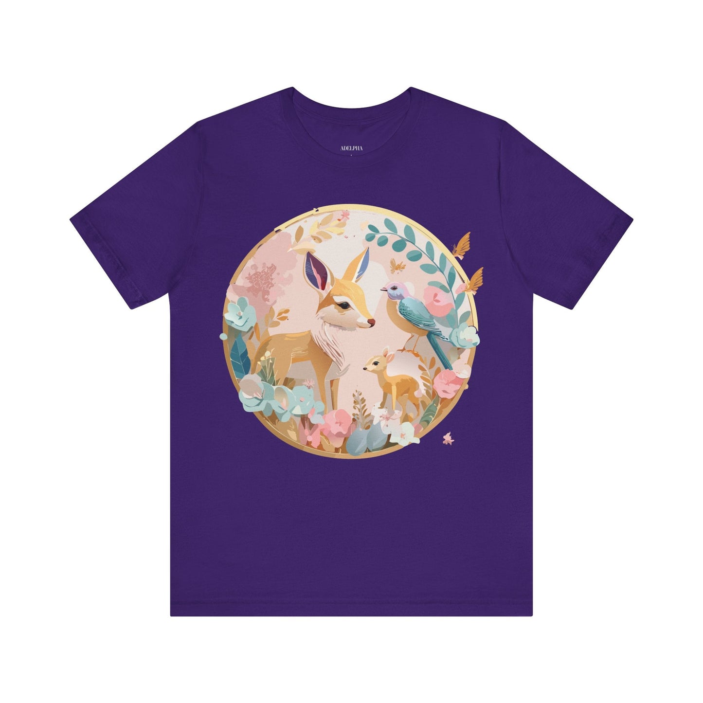 Adelpha Medallion Graphic Tee Unisex Short Sleeve Shirt Vintage Inspired Art Design
