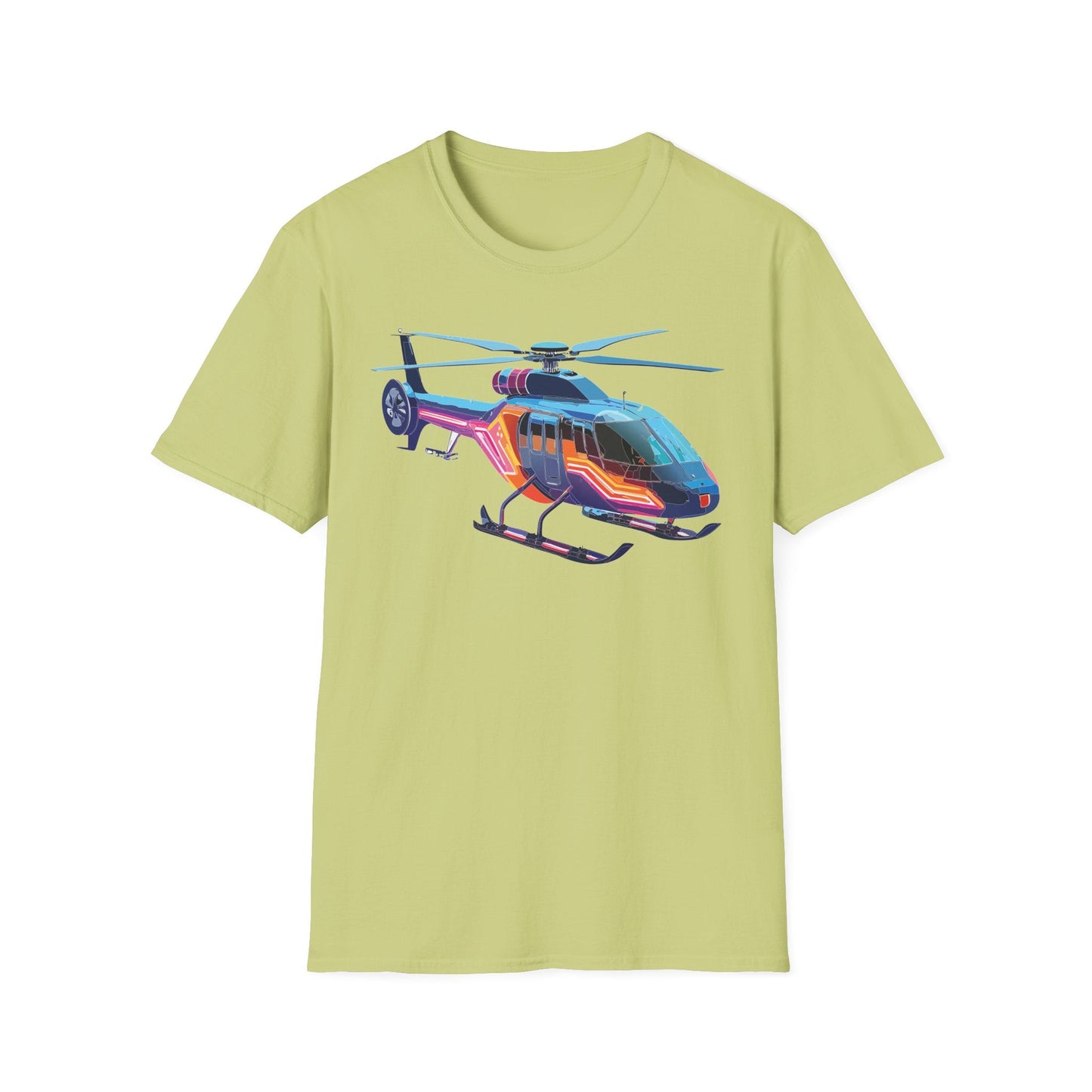 Chopper Helicopter T Shirt Unisex Softstyle 100 Percent Ring Spun Cotton Premium Tee
