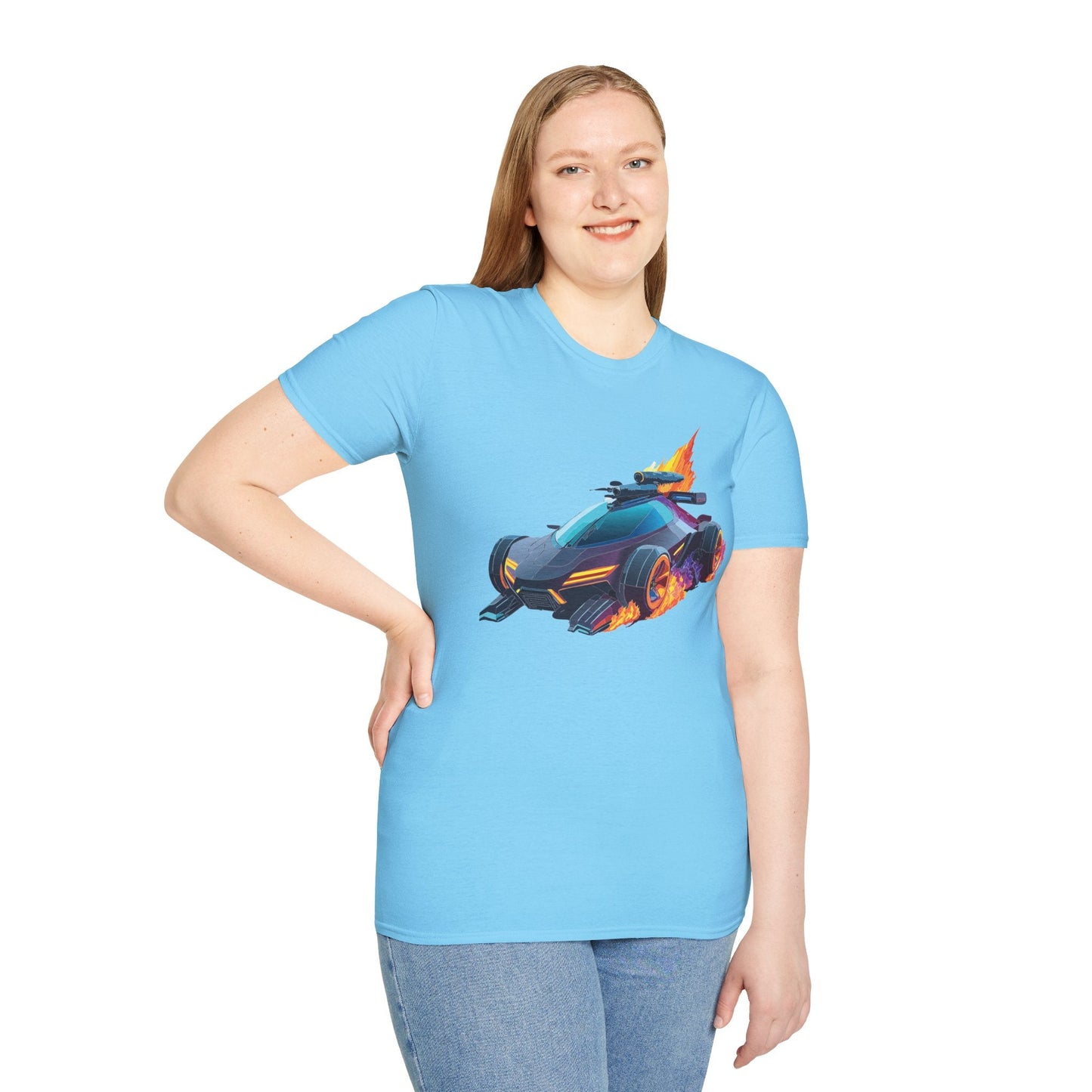 Unisex Car T Shirt Hot Wheels Cars Shirt 100 Percent Ring Spun Cotton Gildan Softstyle Tee