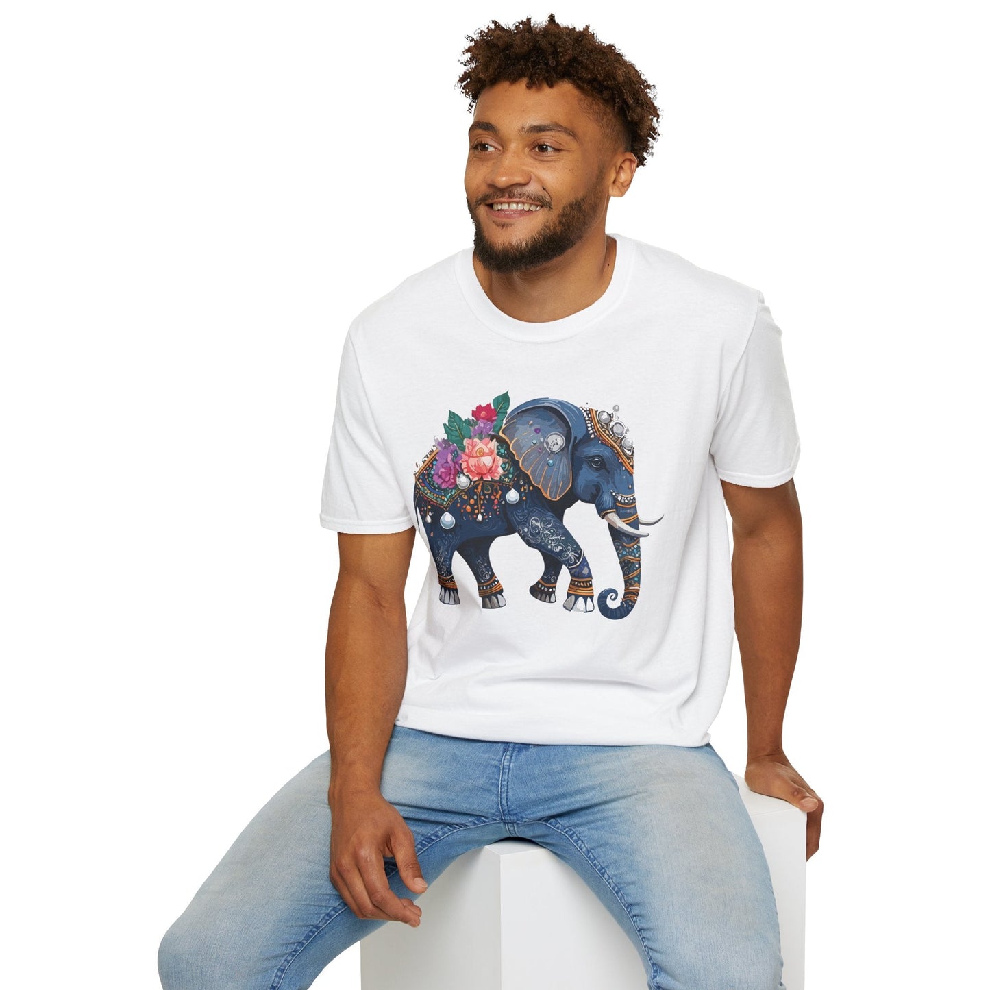 Elephant T Shirt Unisex Softstyle Tee Gildan 64000 100 Percent Cotton Comfort Everyday