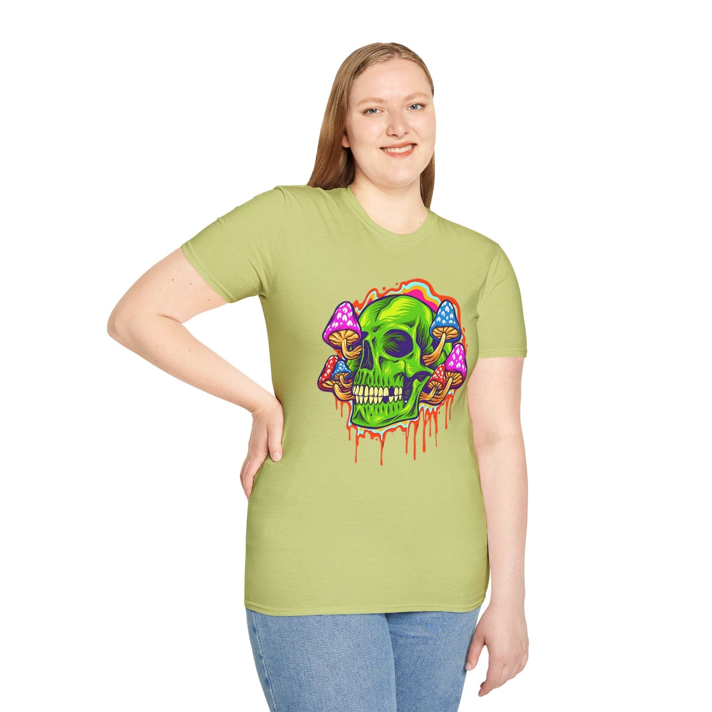 Skull Tee Shirt Unisex Skeleton Shirt With Skull Design Gildan Softstyle 64000 Cotton Tee