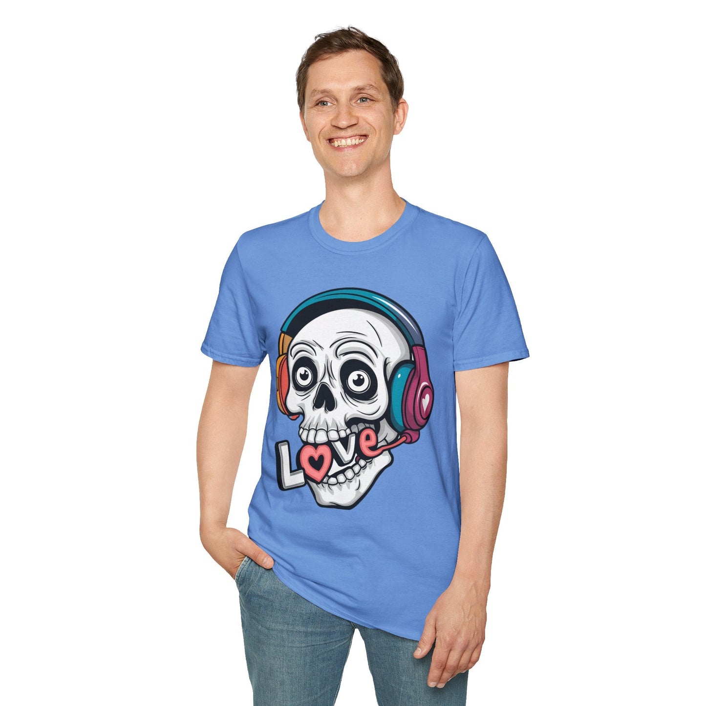 Skull Tee Shirt Unisex Skeleton Shirt With Skull Artwork Gildan Softstyle Cotton Tee