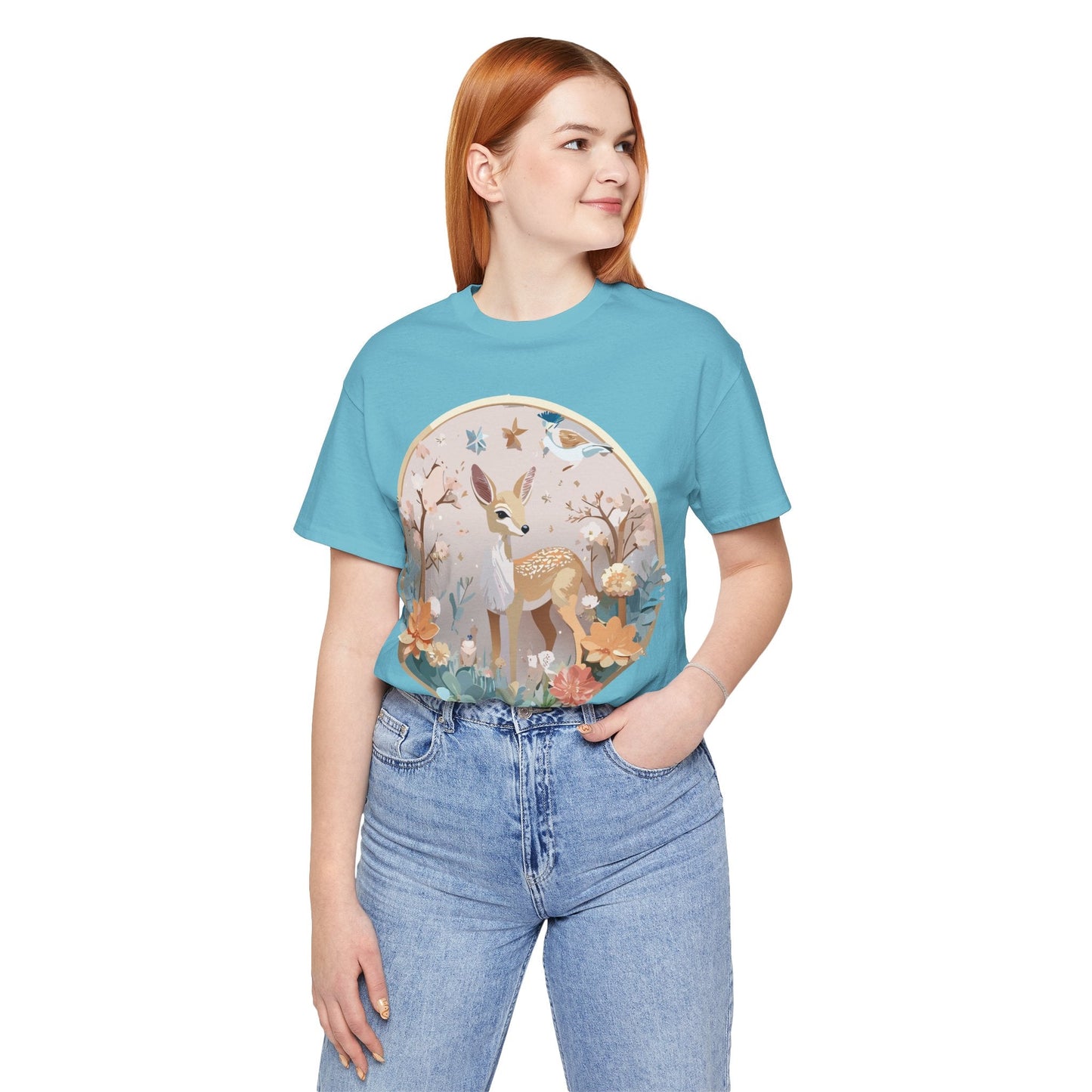 Medallion Graphic Unisex 100 Cotton Vintage Animal Medal Artwork Tee 9