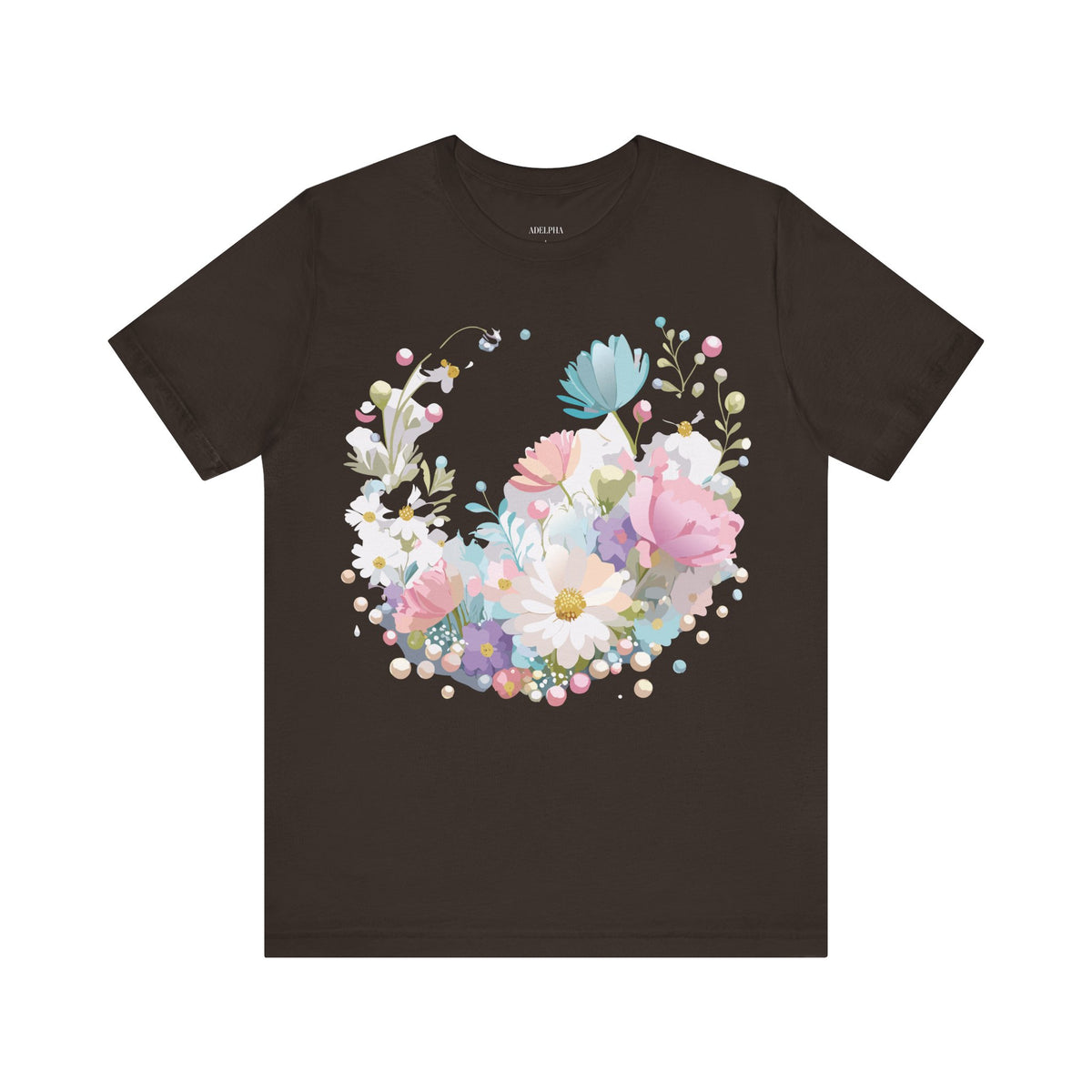Floral Graphic Tee Shirt - Bella+Canvas Unisex 100 Cotton 22