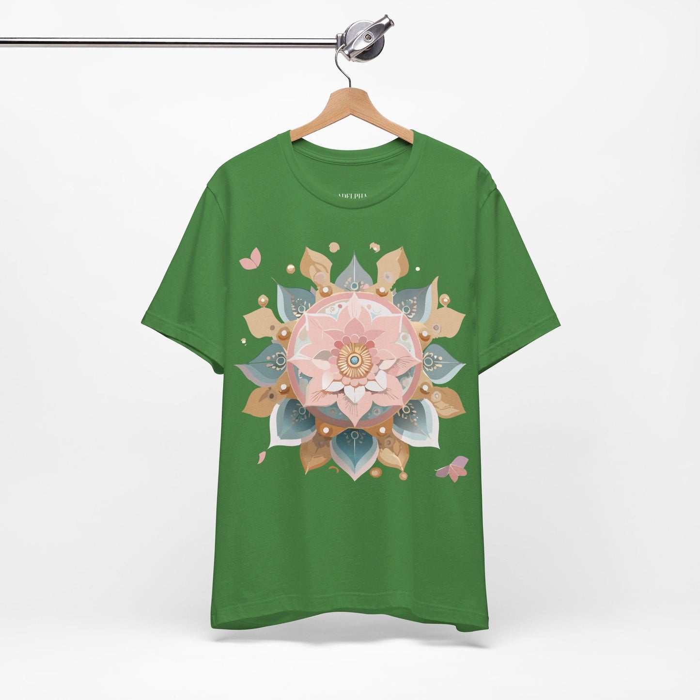 Mandala Graphic Unisex 100 Cotton Vintage Floral Artwork Tee 12