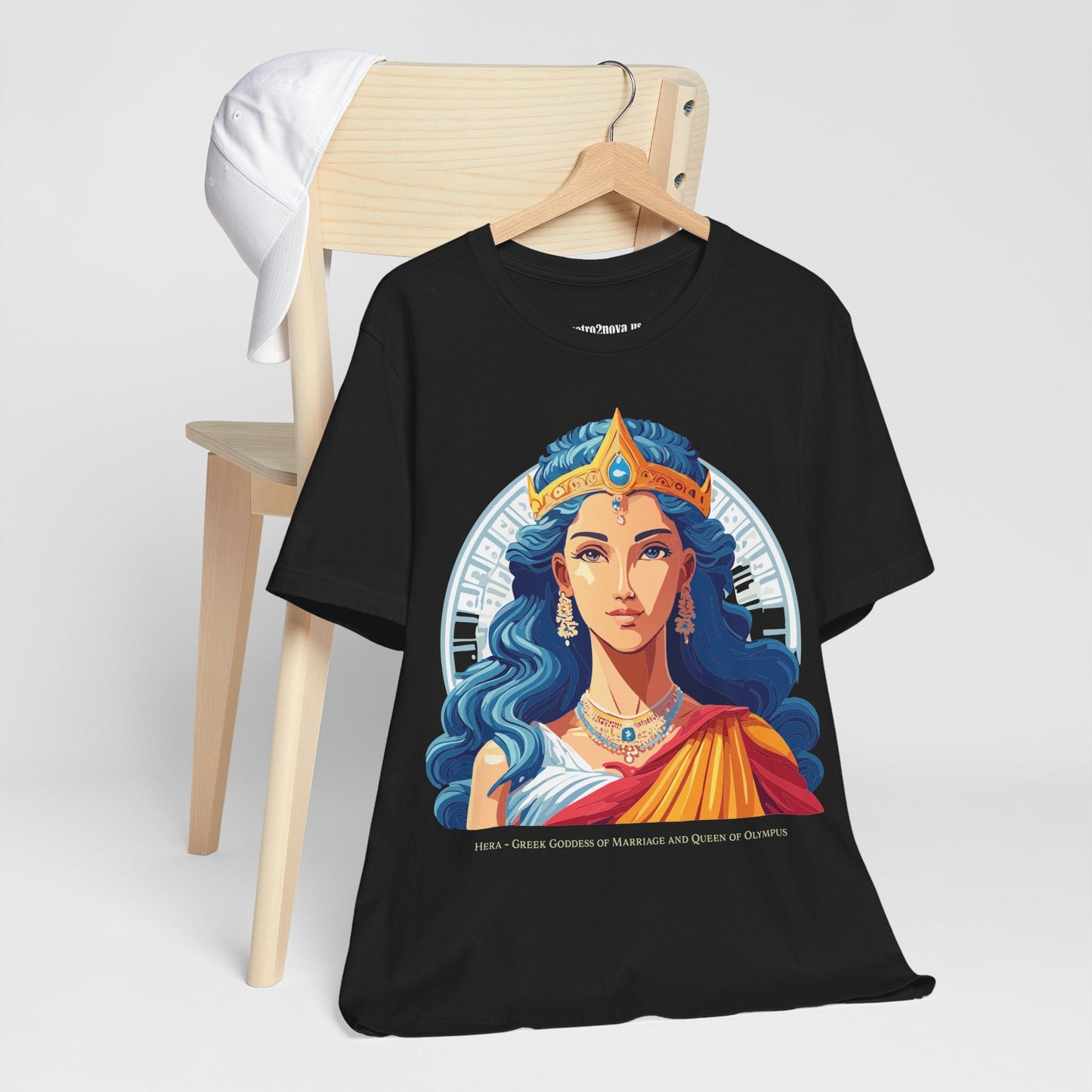 Hera Goddess Shirt Unisex Graphic Cotton Tee With Original Retro2Nova Artwork Soft Vintage Inspired