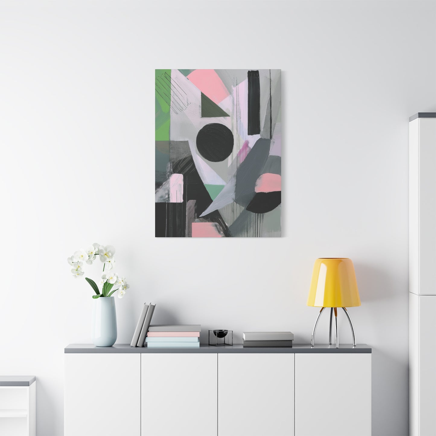 Abstract Geometric Painting Print Canvas 20x24,20x30,24x30 24x32,24x36,30x40 32x48,36x48,40x60 Pine-Wood Inner Frame ABS-40