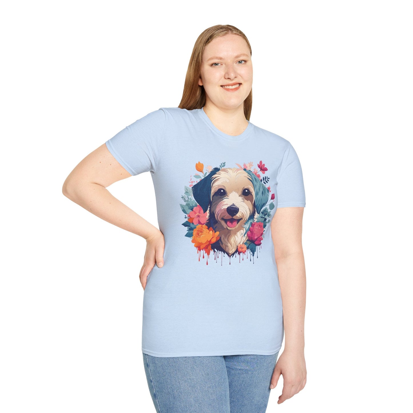 Dog Shirt Unisex Animal Tee Made From 100 Percent Ring Spun Cotton