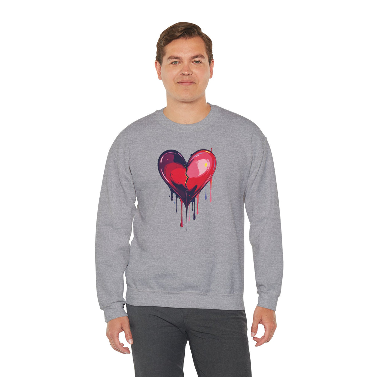 Big Red Heart Sweatshirt, Love Sweatshirt, Valentine's Day Sweatshirt, Heart Sweatshirt 118