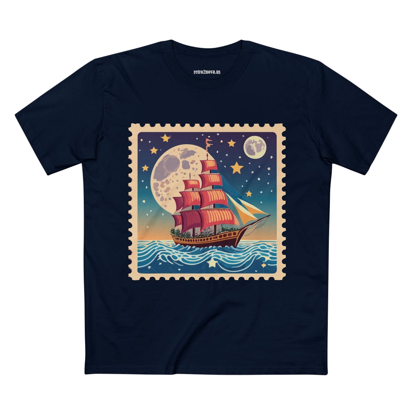 Stamp Shirt Postage Stamp Tee Unisex Premium Cotton Art Design Original Art By Retro2Nova Collection