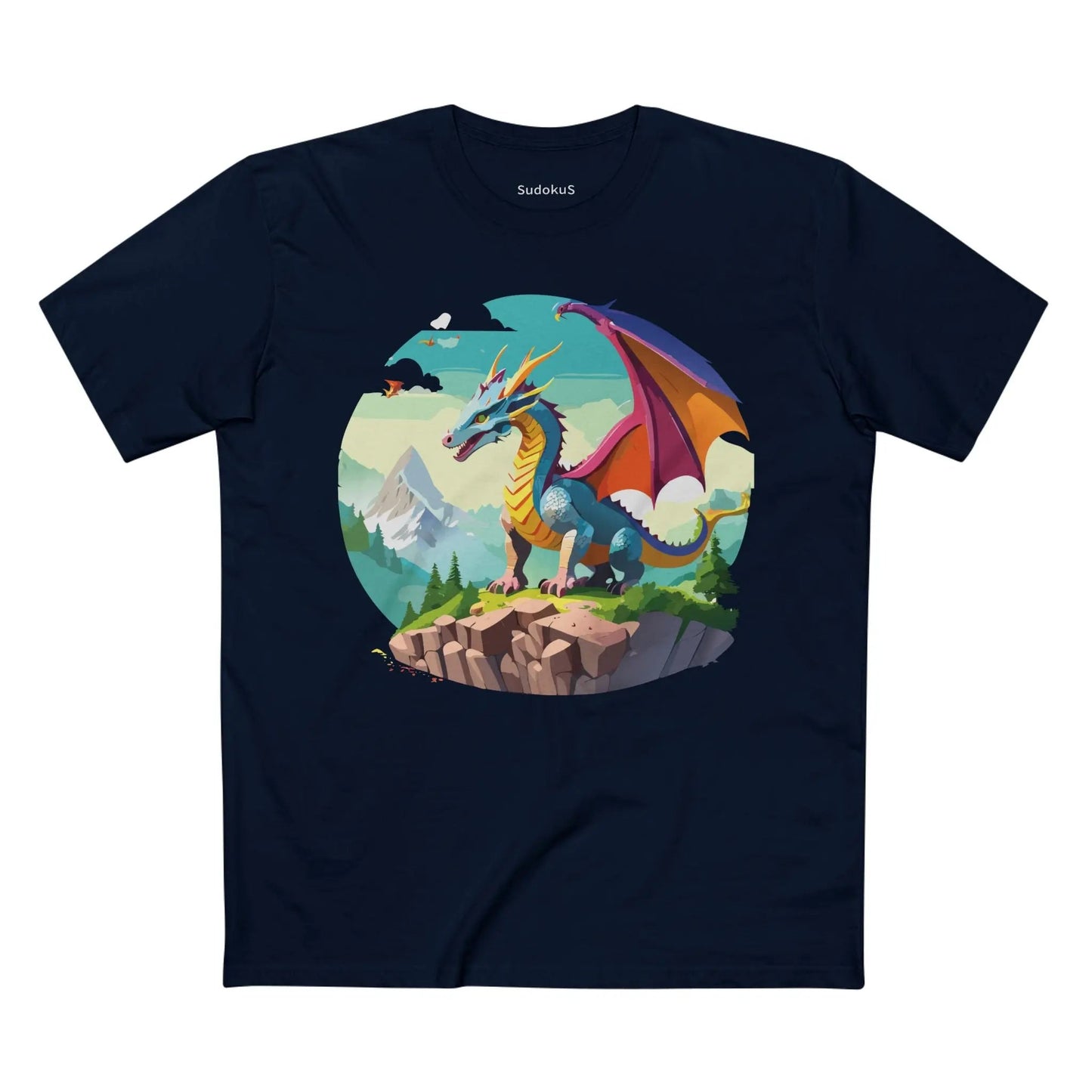 Dragon Graphic Unisex 100 Cotton Staple Tee 32