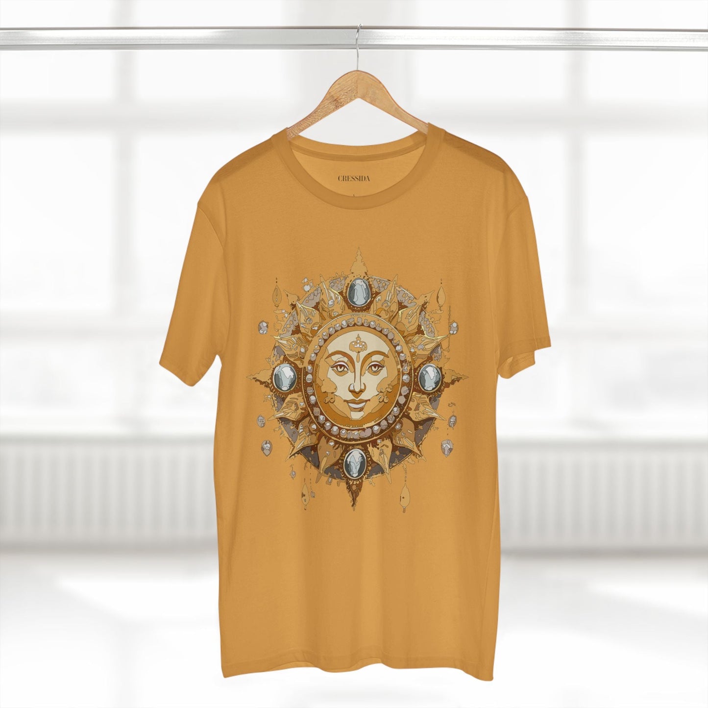 Gold Sun Graphic Unisex 100 Cotton T-Shirt with Golden Art Design 8