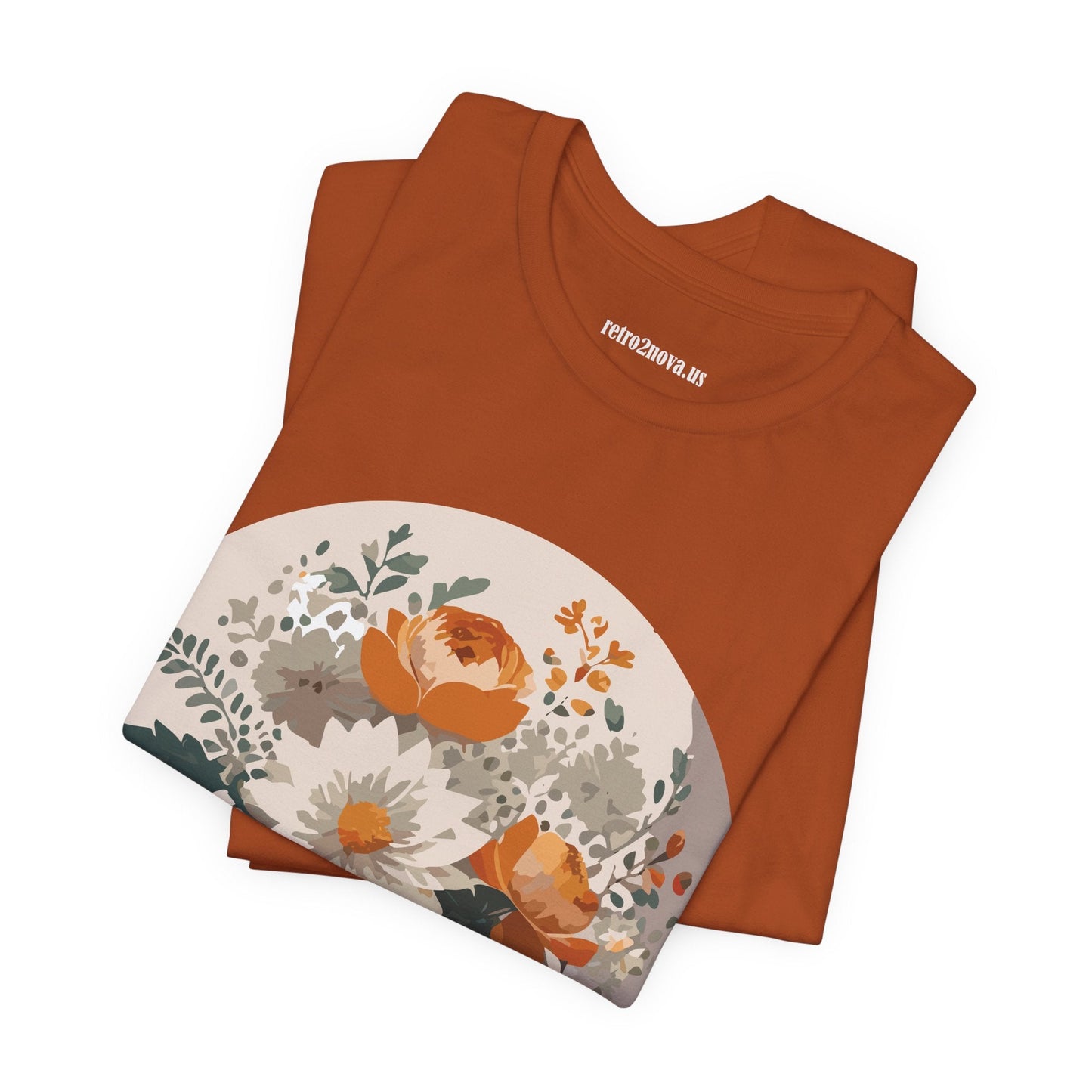 Floral Shirt Unisex Floral Print Jersey Tee Lightweight Breathable From Flowers Collection