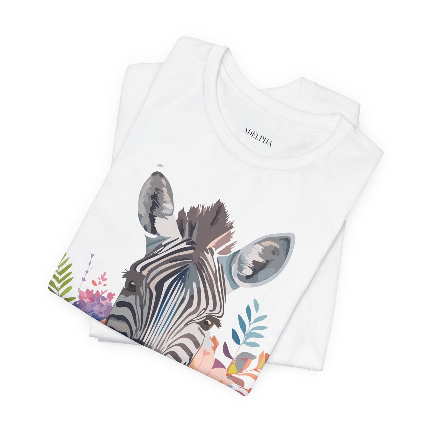 Adelpha Vintage Inspired Graphic Tee Unisex Jersey Short Sleeve Zebra Art Shirt Collection