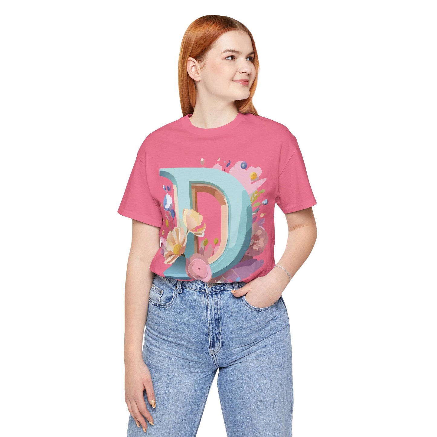 Letter D Shirt Graphic Tee Unisex Vintage Inspired Art Design Adelpha Premium Collection