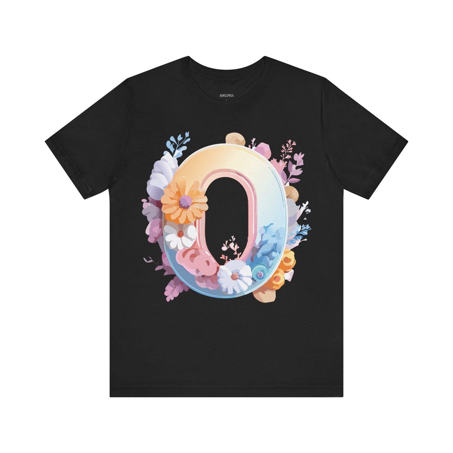 Letter O Shirt Unisex Graphic Tee Vintage Inspired Artwork By Adelpha Premium Short Sleeve