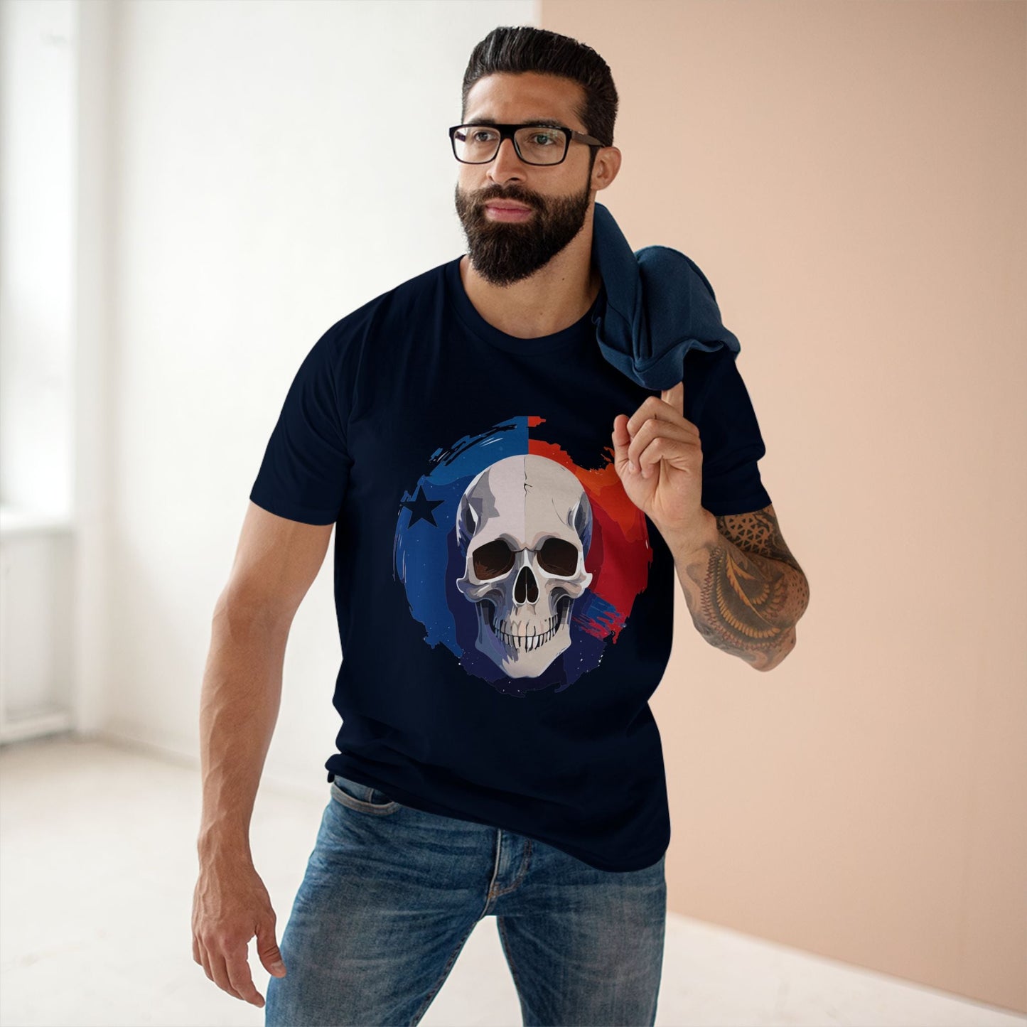 Skull Skeleton Shirt Unisex Premium Cotton Tee With Original Art Design Retro2Nova