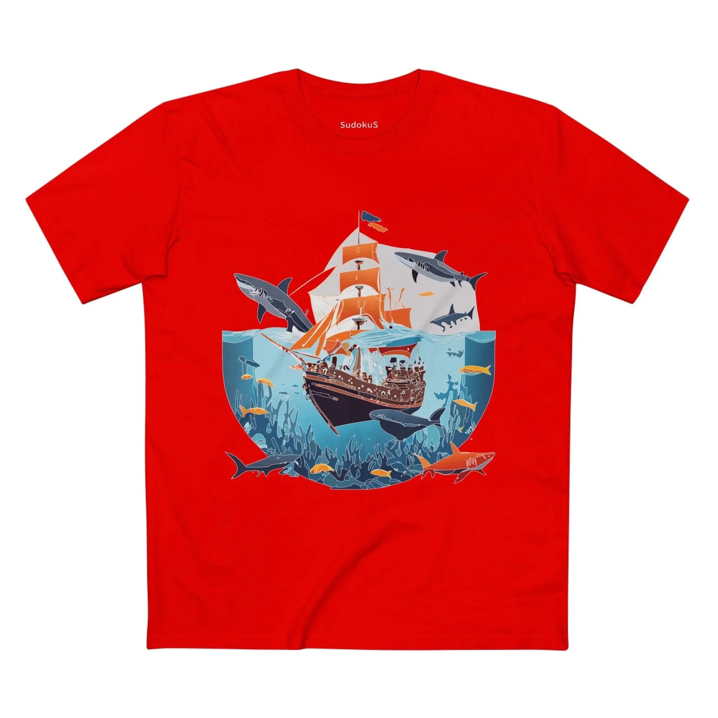 Ocean Coast Graphic Unisex 100 Cotton Staple Tee 23
