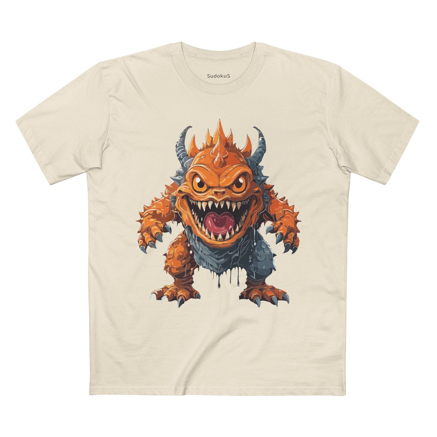 Cartoon Monsters Graphic Unisex 100 Cotton Staple Tee 35