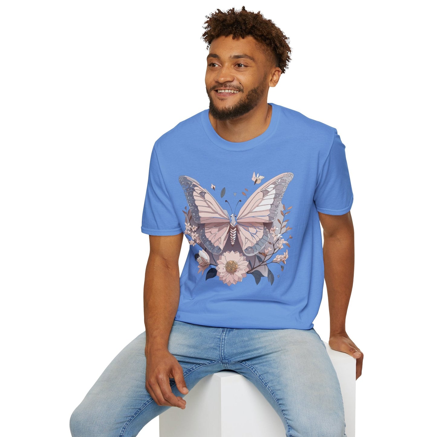 Butterfly Shirt Unisex Gildan Softstyle 64000 Monarch Butterfly Tee 100 Percent Ring Spun Cotton