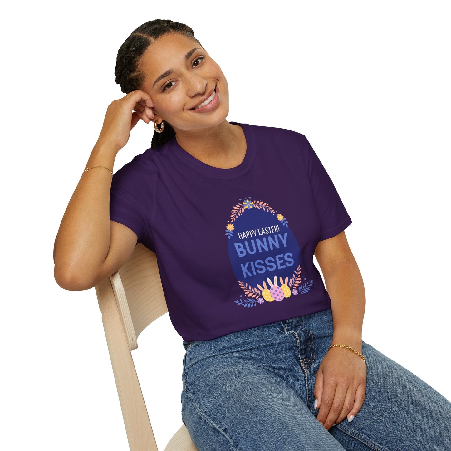 Easter Bunny Kisses T Shirt Unisex Gildan Softstyle Tee With Easter Signature Prints Design