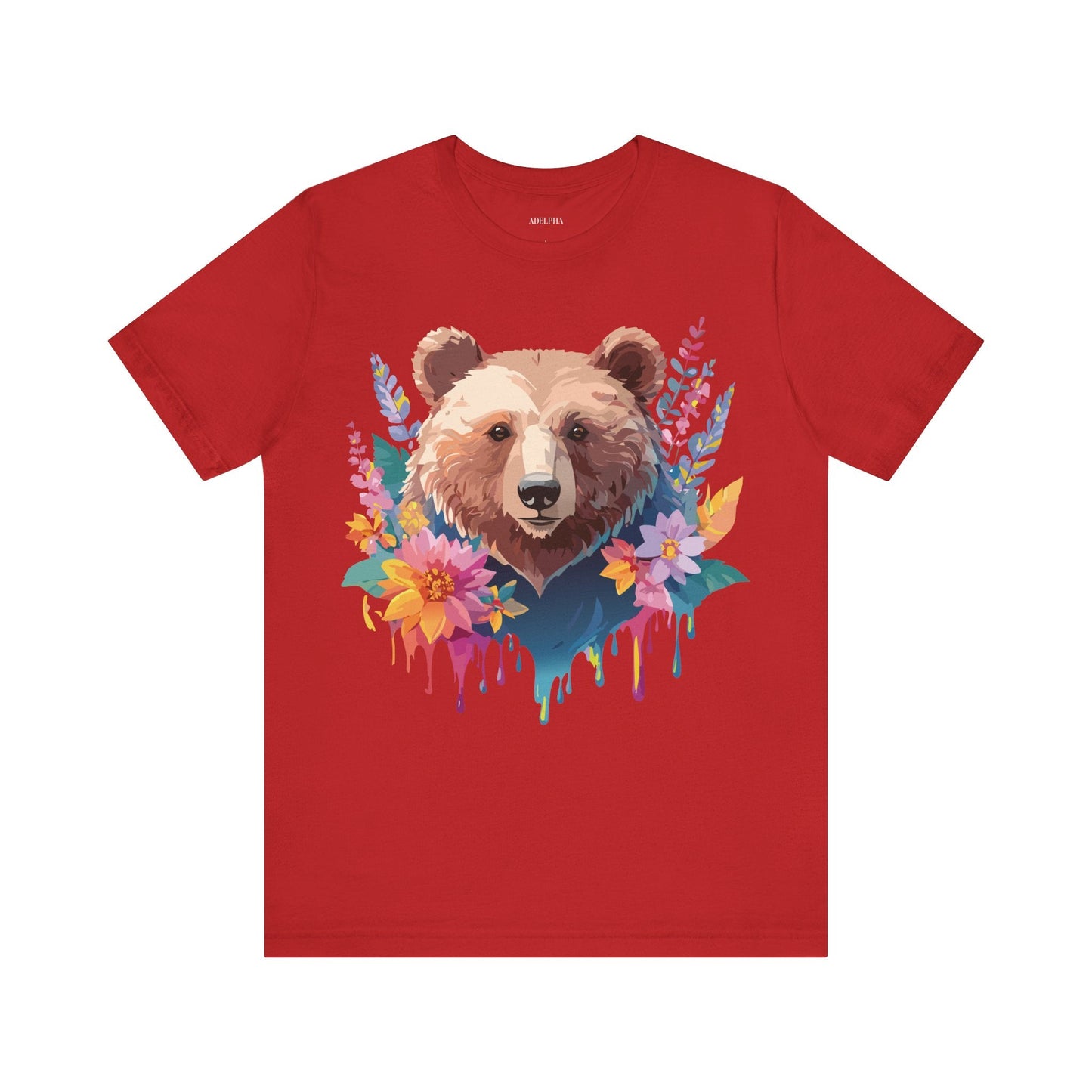 Bear Graphic Unisex 100 Cotton Short Sleeve Art Design Vintage T-Shirt 5