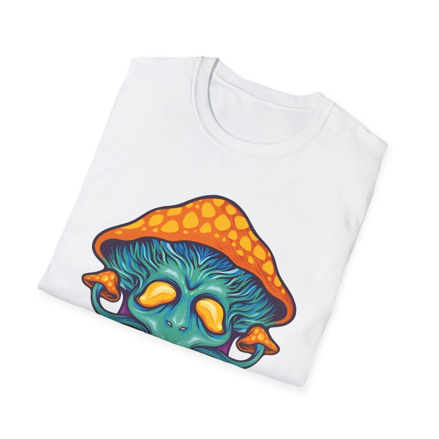 Mashroom T Shirt Unisex Funny Mushroom Design Tee 100 Percent Cotton Softstyle Collection