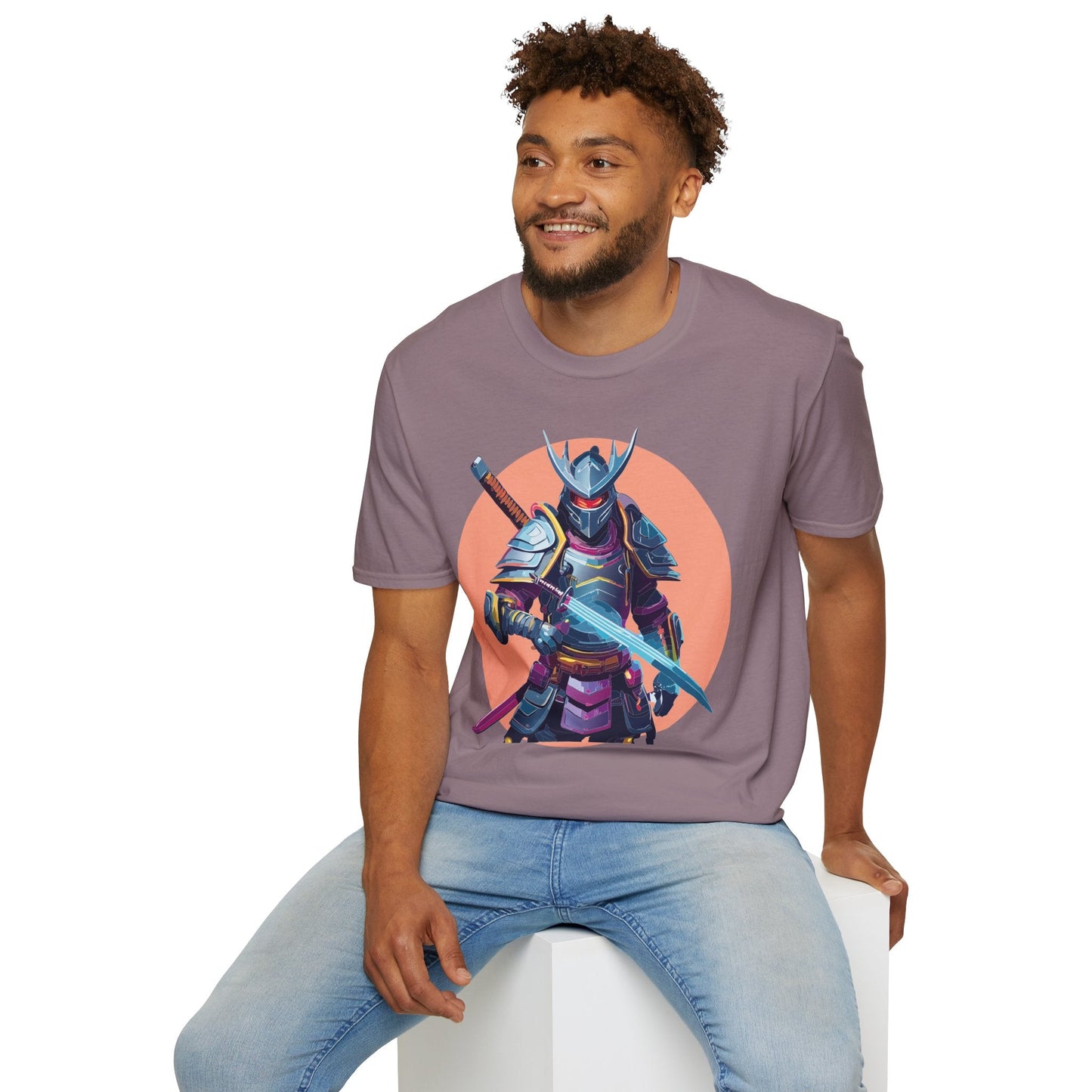 Samurai Shirt Unisex Tee Gildan Softstyle 64000 One Hundred Percent Ring Spun Cotton Comfort