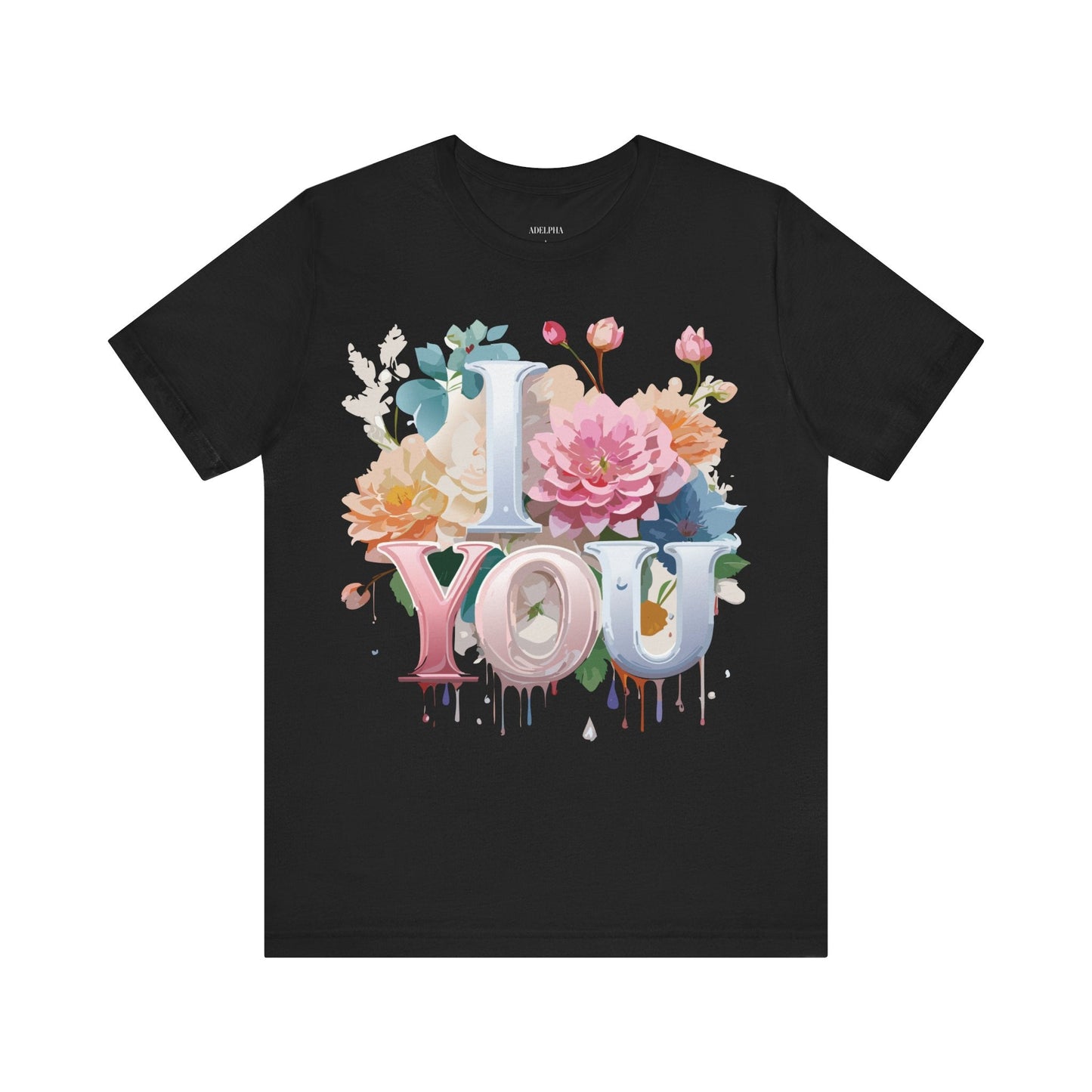 Valentine Day Graphic Unisex 100 Cotton Vintage Artwork with Love and Flower Design Tee 1