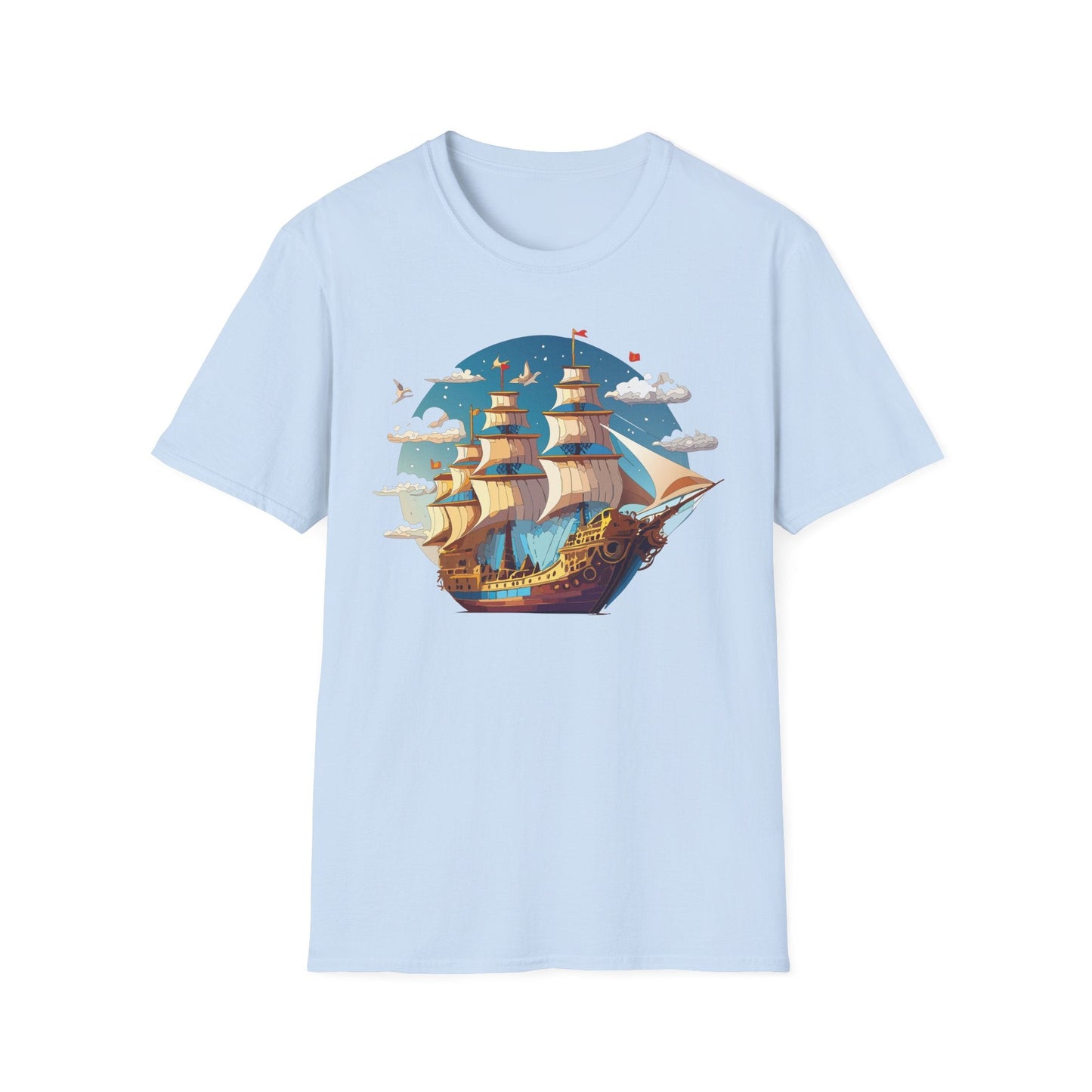 Ship T Shirts Frigate Vessel Tee Shirt Unisex Gildan Softstyle 64000 Cotton Tee Comfort Fit