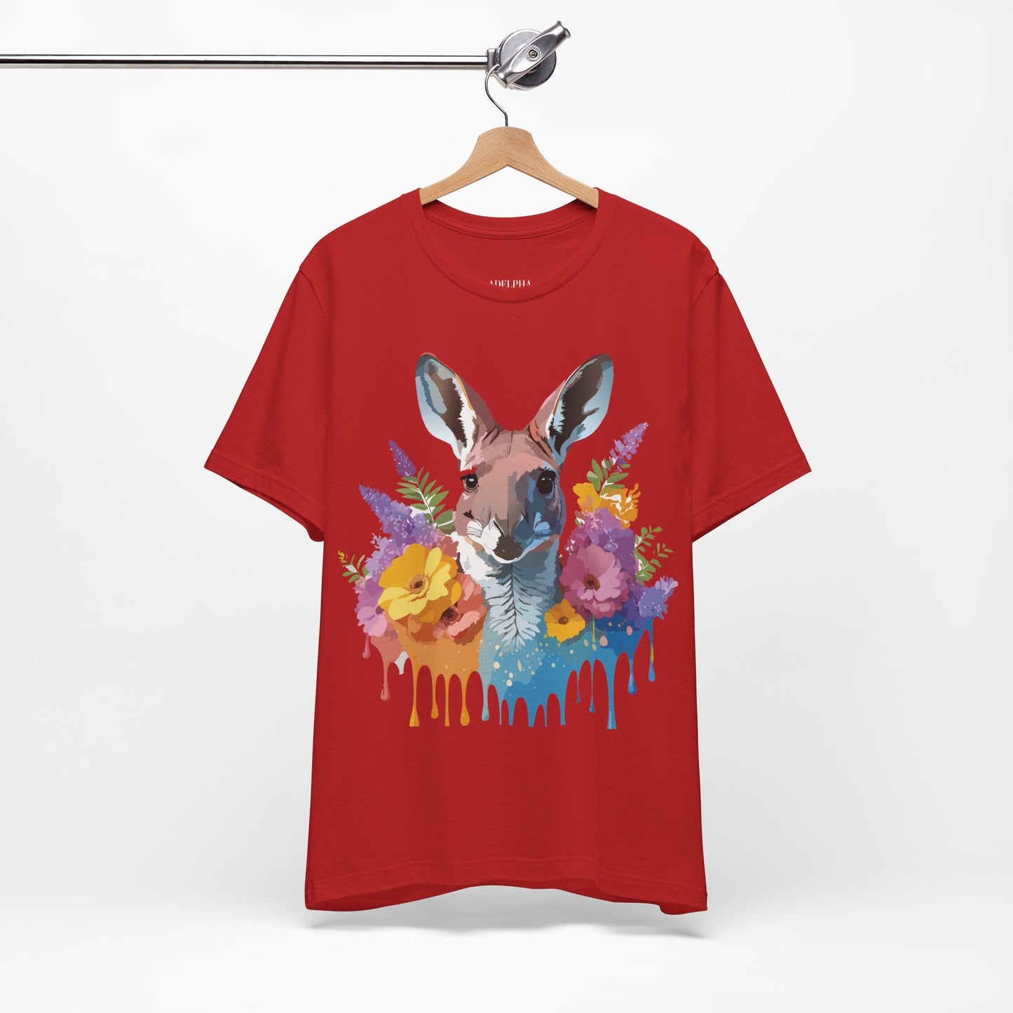 Kangaroo Graphic Tee Unisex Jersey Short Sleeve Adelpha Vintage Inspired Artwork Casual Wear