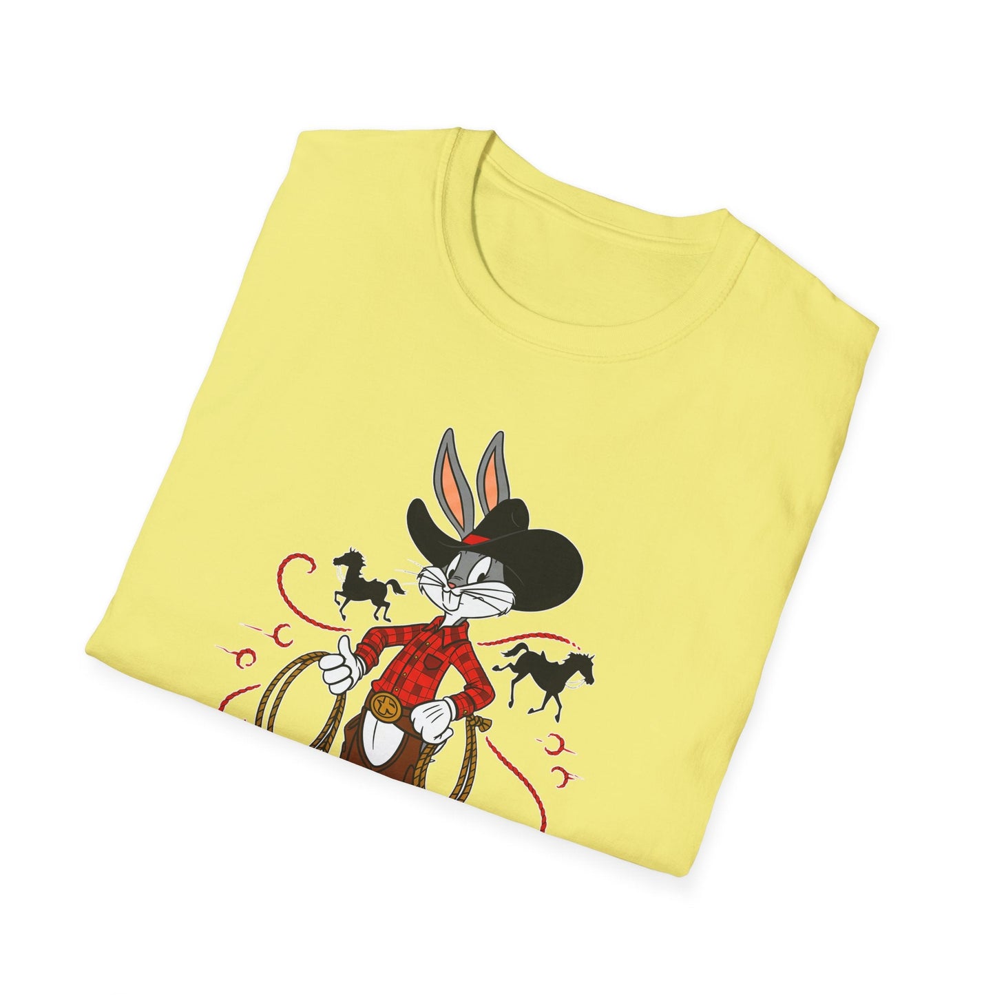 Bugs Bunny Unisex T Shirt Cartoon Design Graphic Tee Gildan Softstyle 64000 Artwork