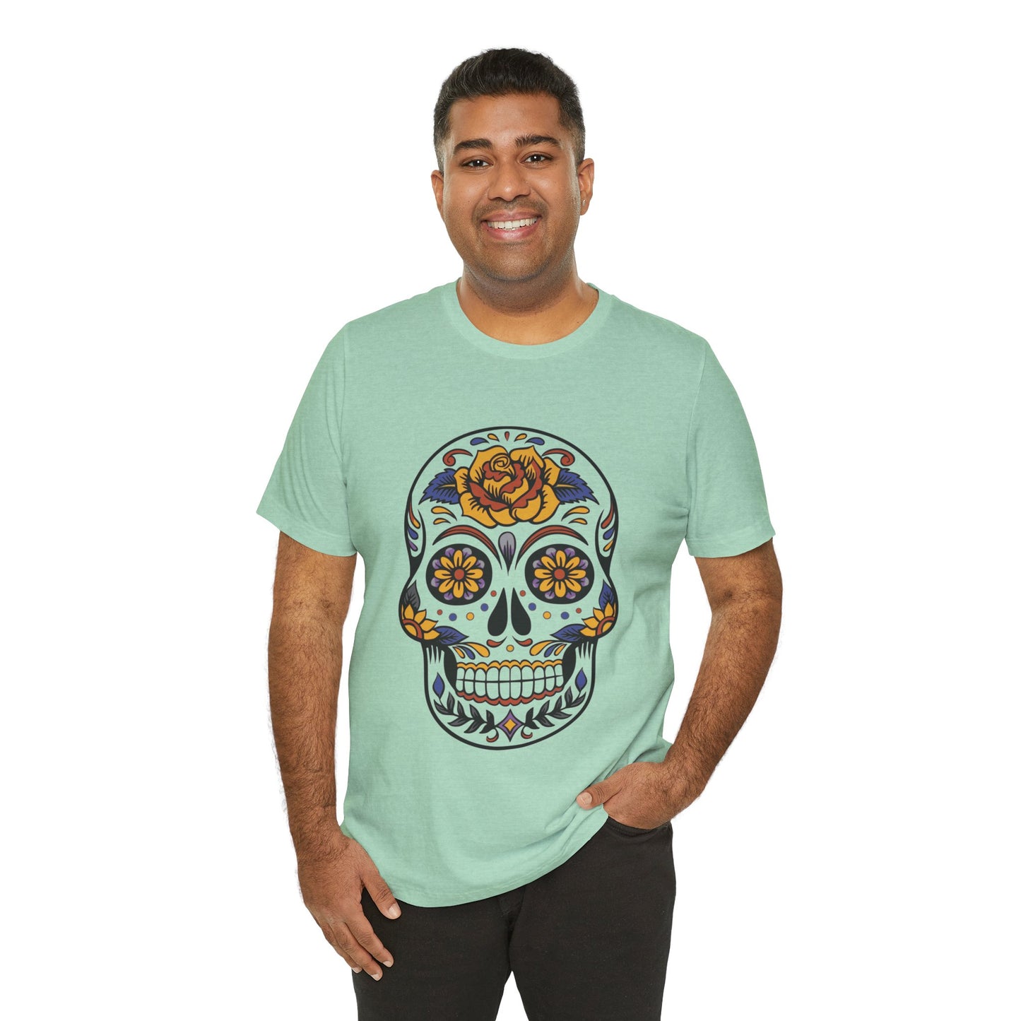 Unisex Cotton Tee Shirt with Skull