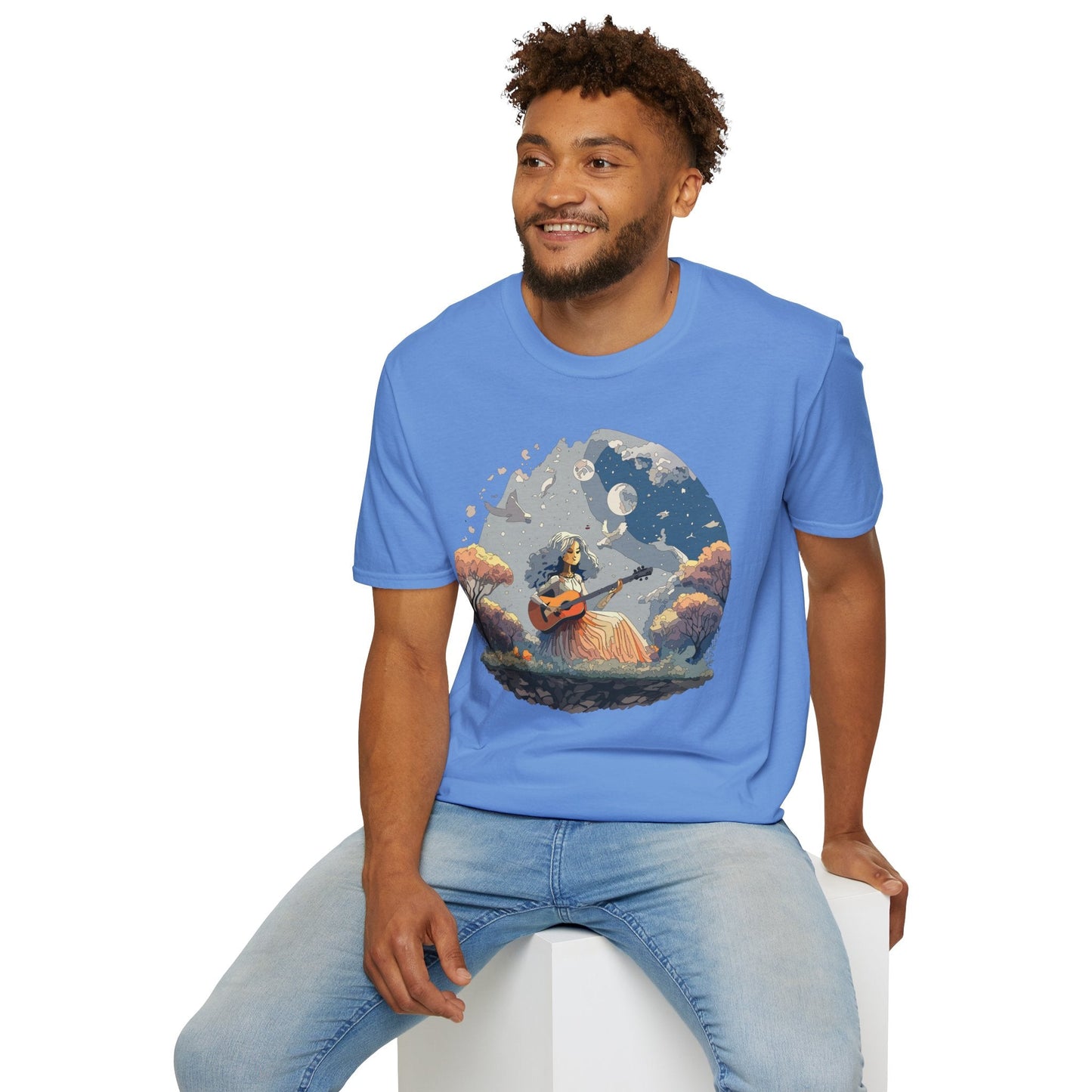 Womens Graphic T Shirt Art Design Tee Unisex Softstyle Cotton Shirt Everyday Comfort Durable Wear
