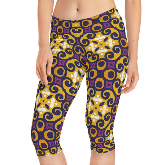 Leggings capri con estampado tradicional