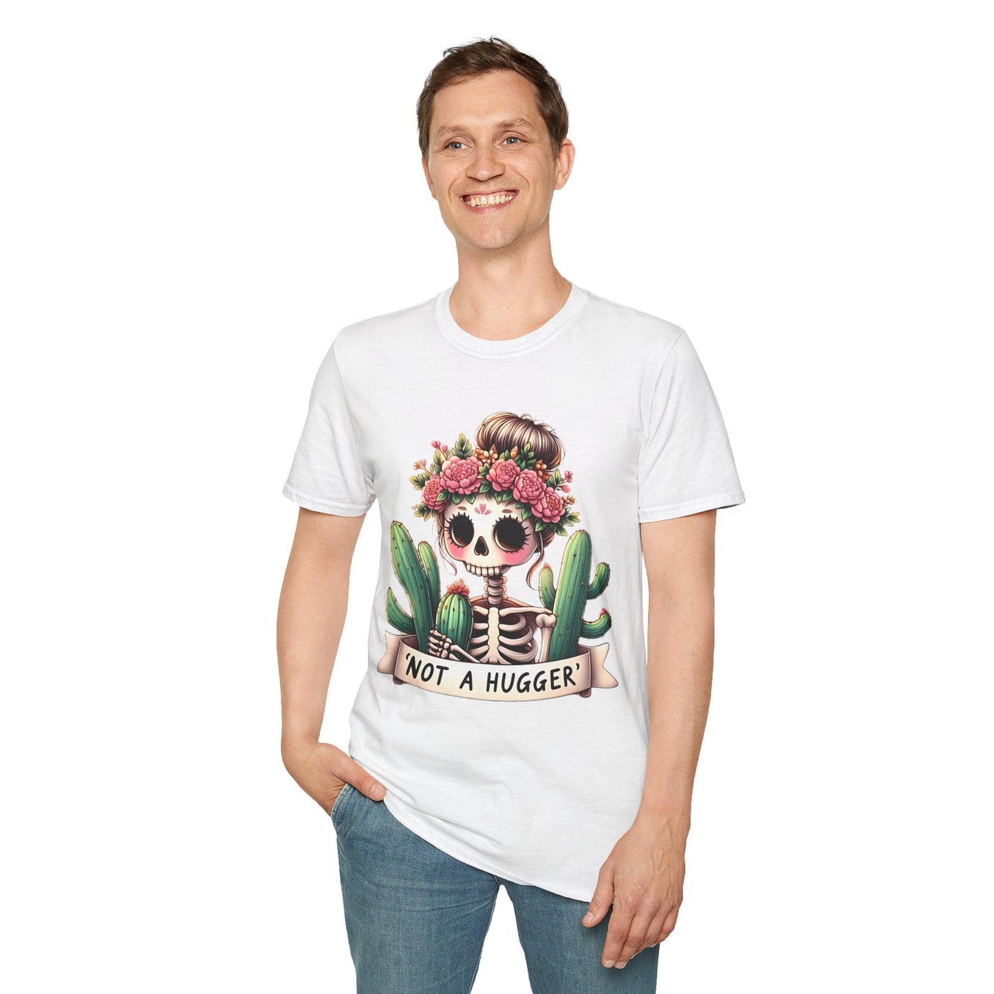 Skull Tee Shirt Unisex Skeleton Design Softstyle Cotton Tee Light Breathable Comfort Gildan 64000