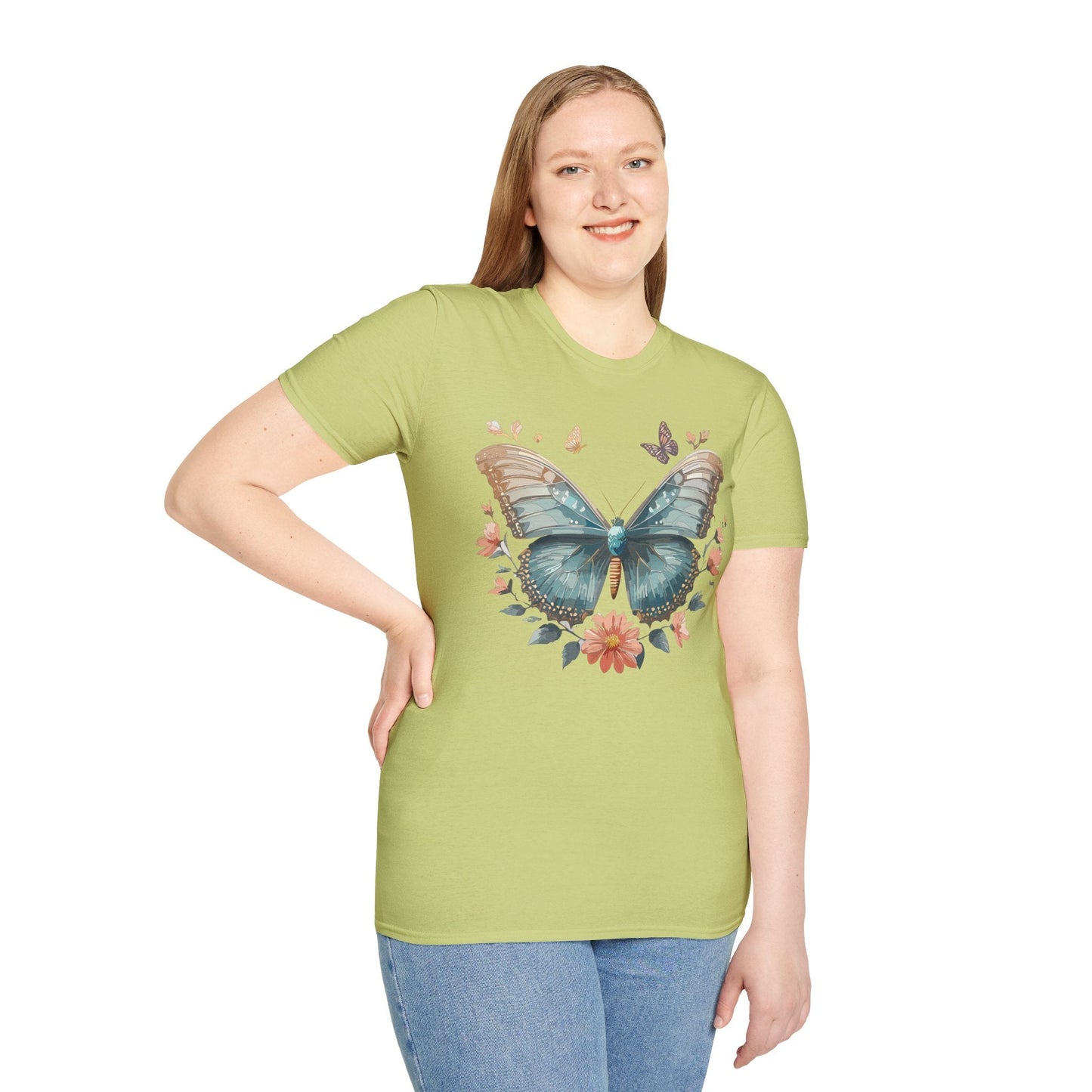 Butterfly Shirt Unisex Monarch T Shirt Gildan Softstyle 64000 Ring Spun Cotton Tee Breathable Comfort